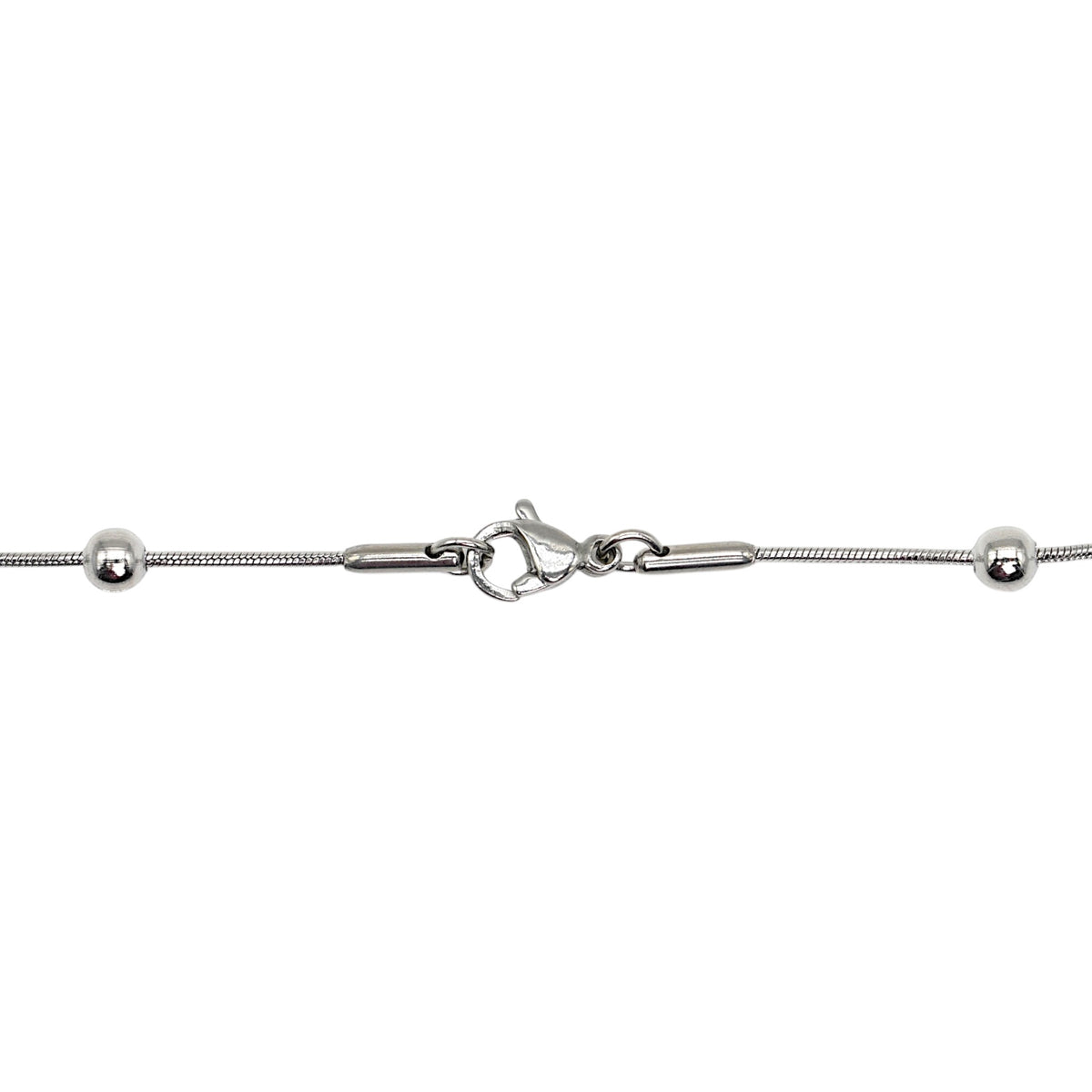 Lot de 10 chaînes en acier inoxydable argenté 45 cm modèle 22