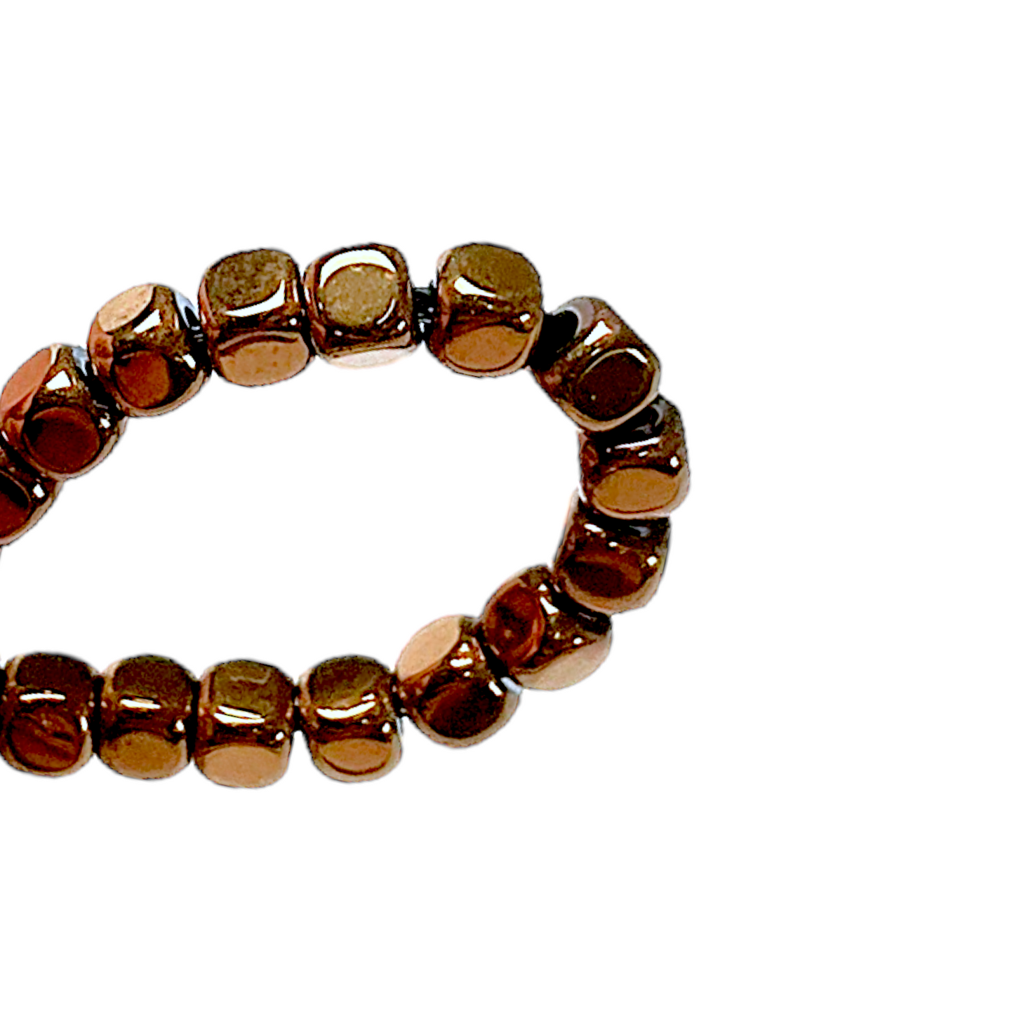 Fil de perle Hématite electroplaqué bronze HEB-9 - Foliesbijoux