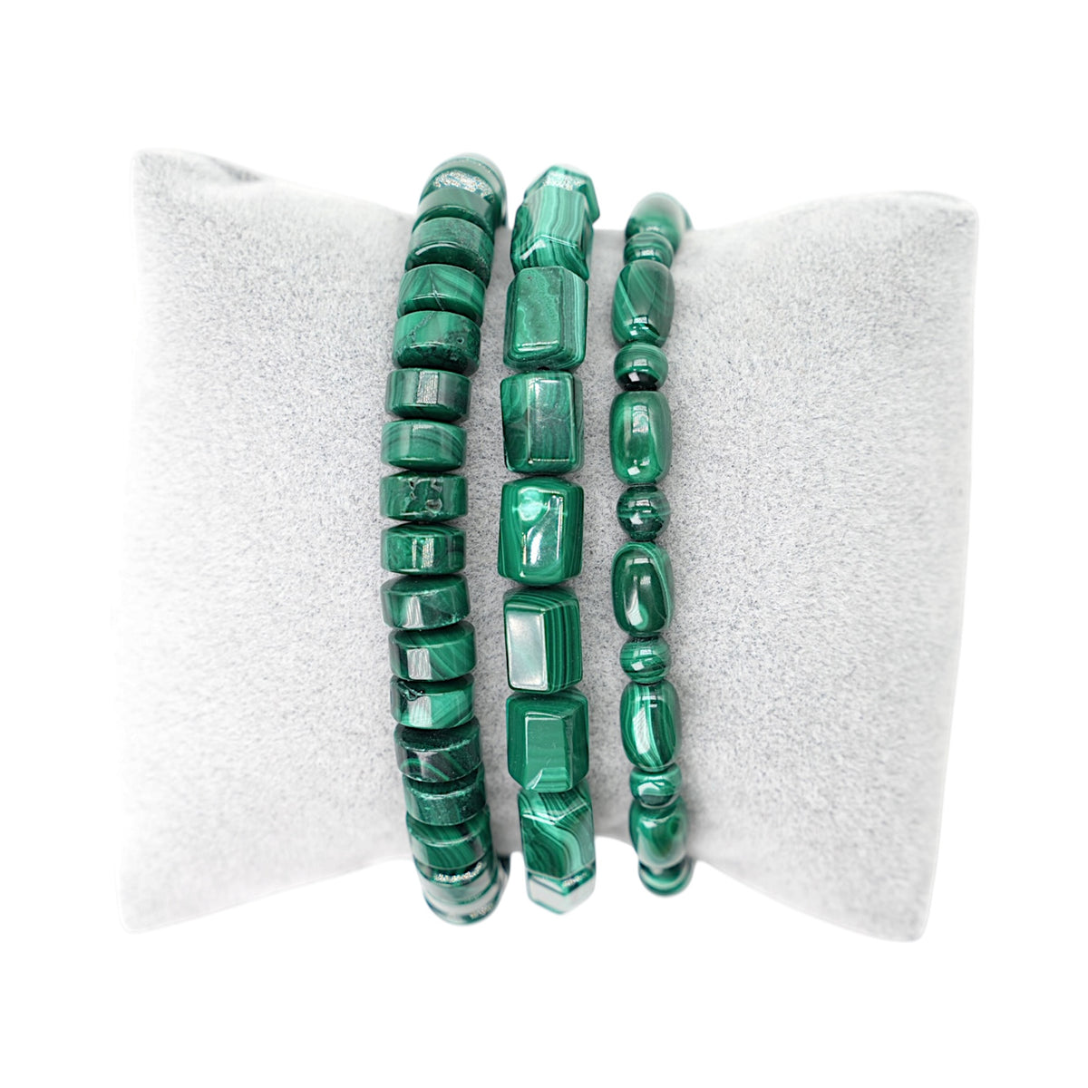 Bracelet à 2 trous Malachite (3 modèles disponible)