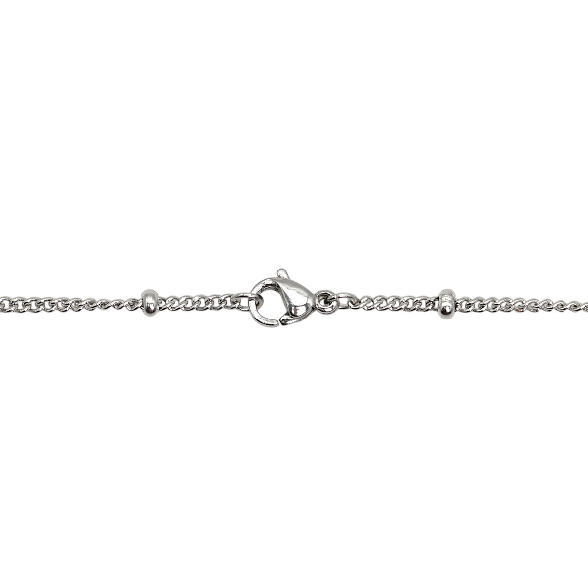 Lot de 10 chaînes en acier inoxydable argenté 45 cm modèle 26