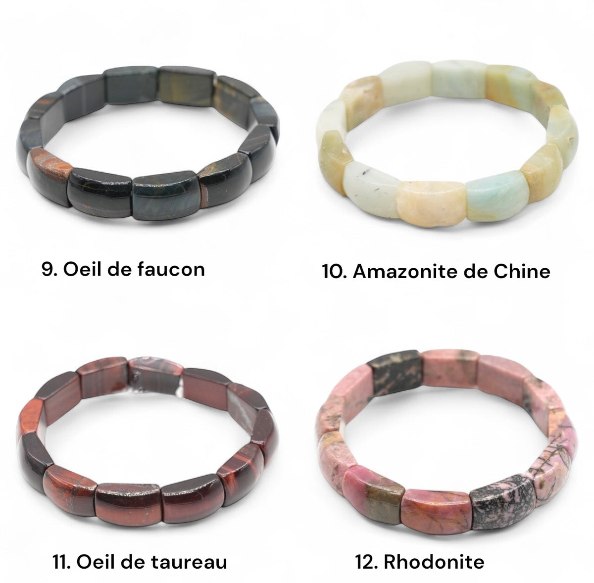 Bracelet à 2 trous AA+ 11x17 mm (27 pierres disponible) #8 RESTOCK NEW