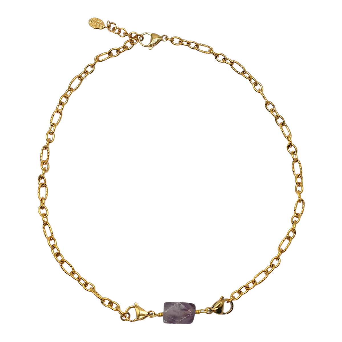 Chaîne de collier en acier inoxydable personnalisable (référence 8) (pendentif embout deux mousquetons non inclus) - Foliesbijoux