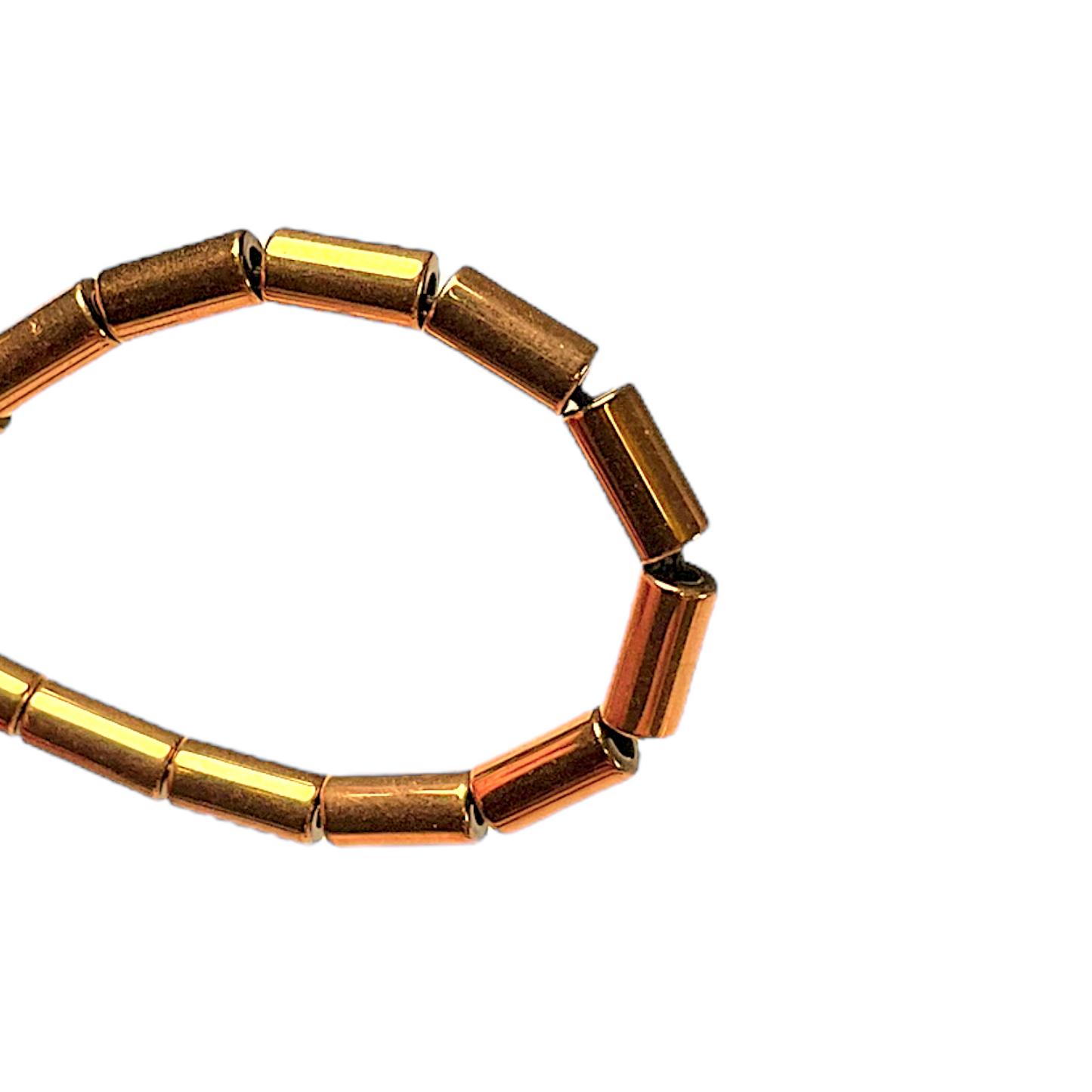 Fil de perle Hématite electroplaqué bronze HEB-6 - Foliesbijoux