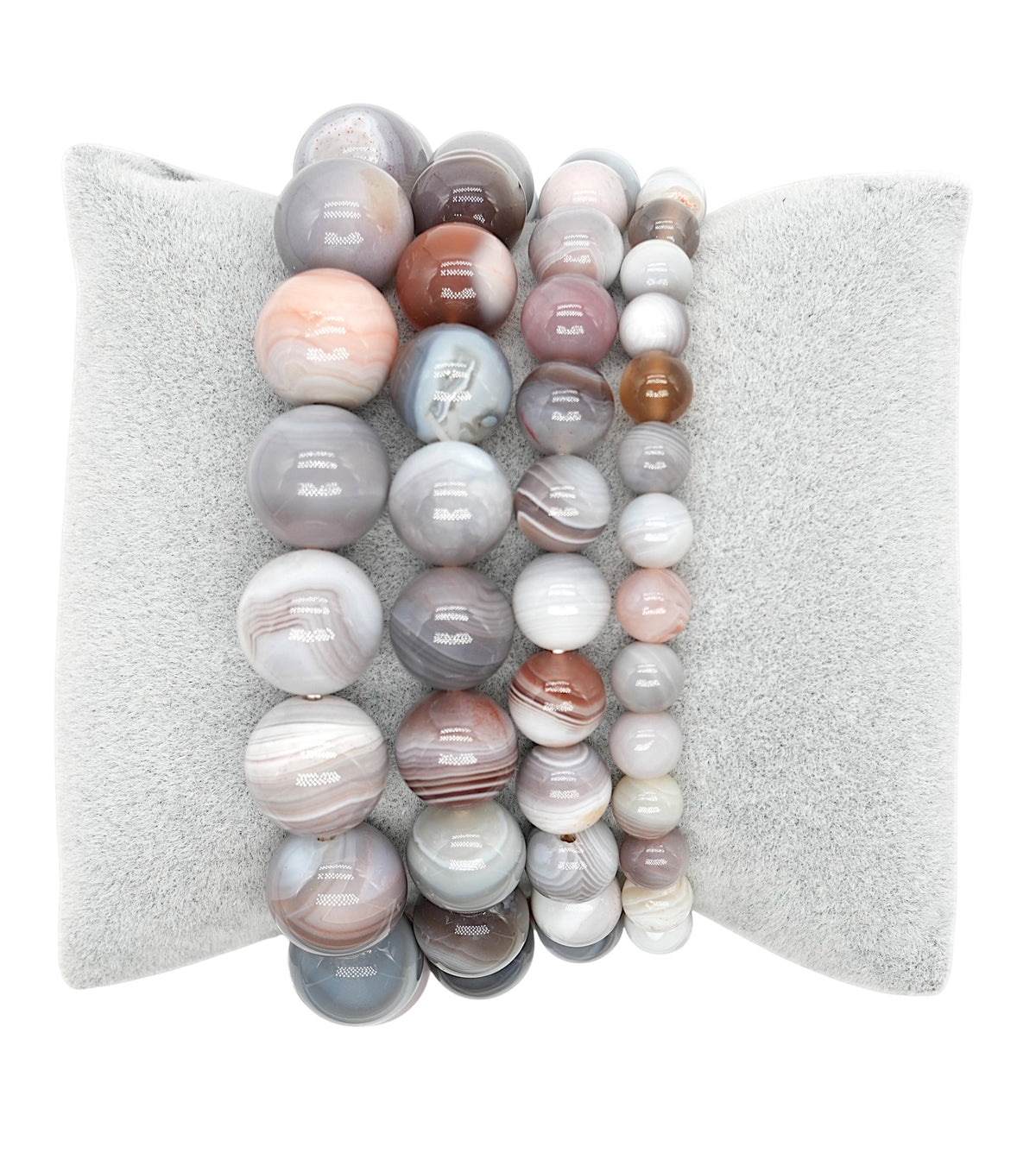 Bracelet Agate Botswana rose AA