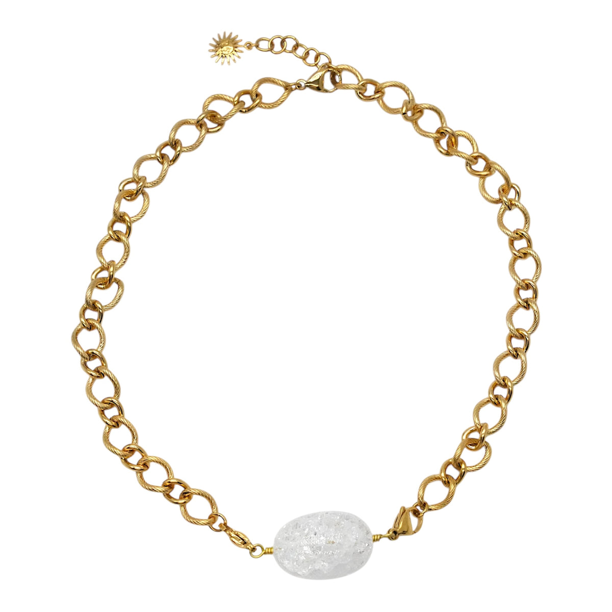 Chaîne de collier en acier inoxydable personnalisable (référence 12) (pendentif embout deux mousquetons non inclus) - Foliesbijoux