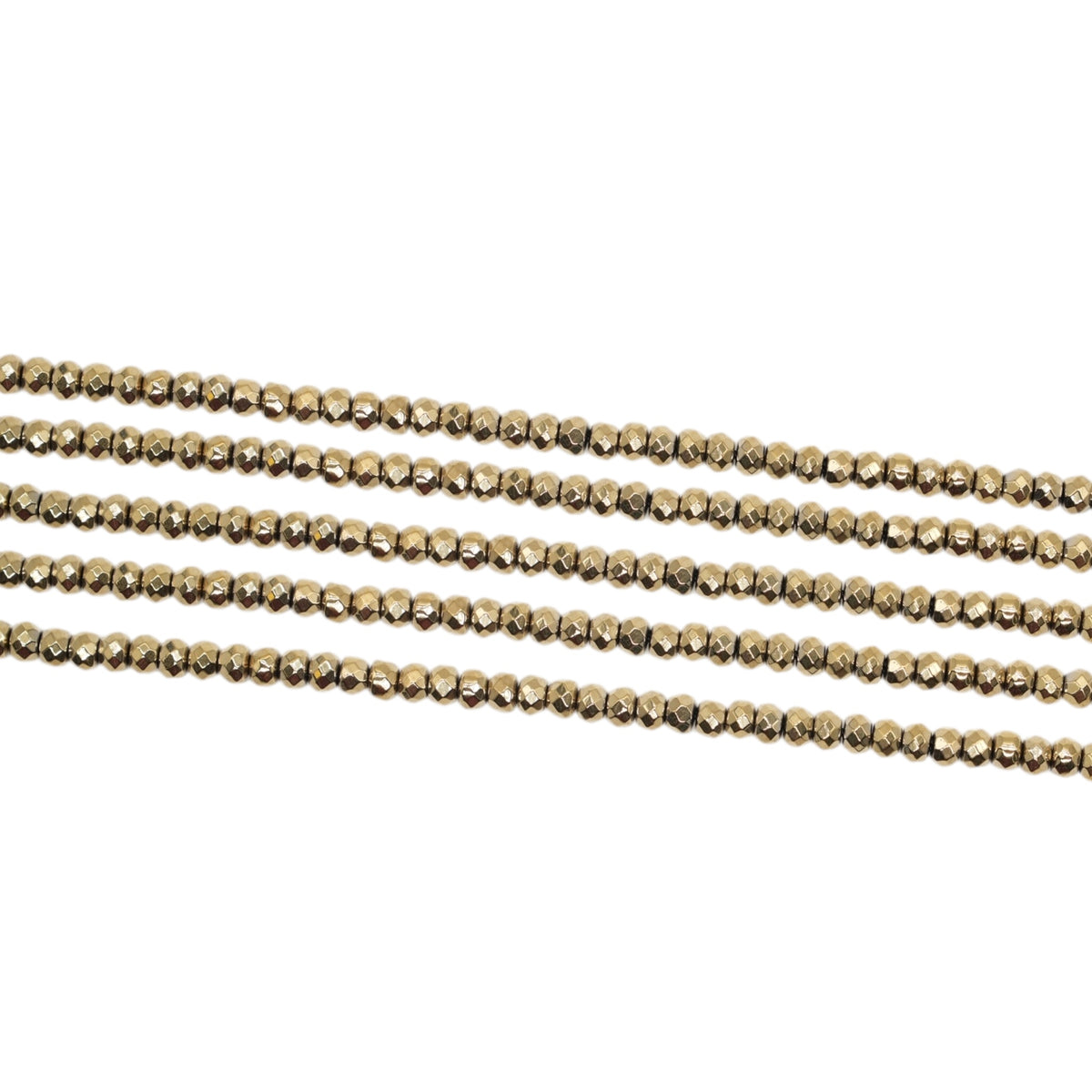 Gold-plated Hematite Bead Strand 4mm HED-10