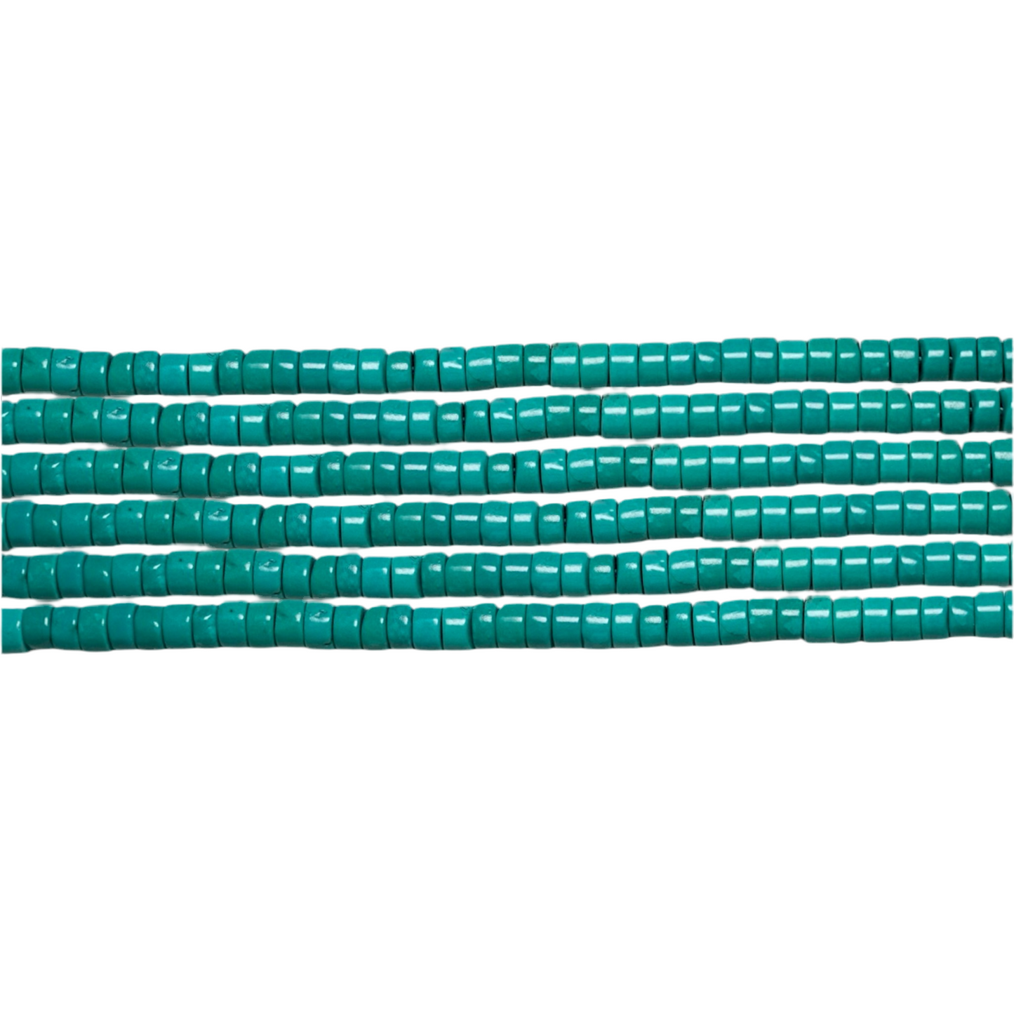 Fil de perle Heishi en Turquoise de Chine 2x4 mm - Foliesbijoux
