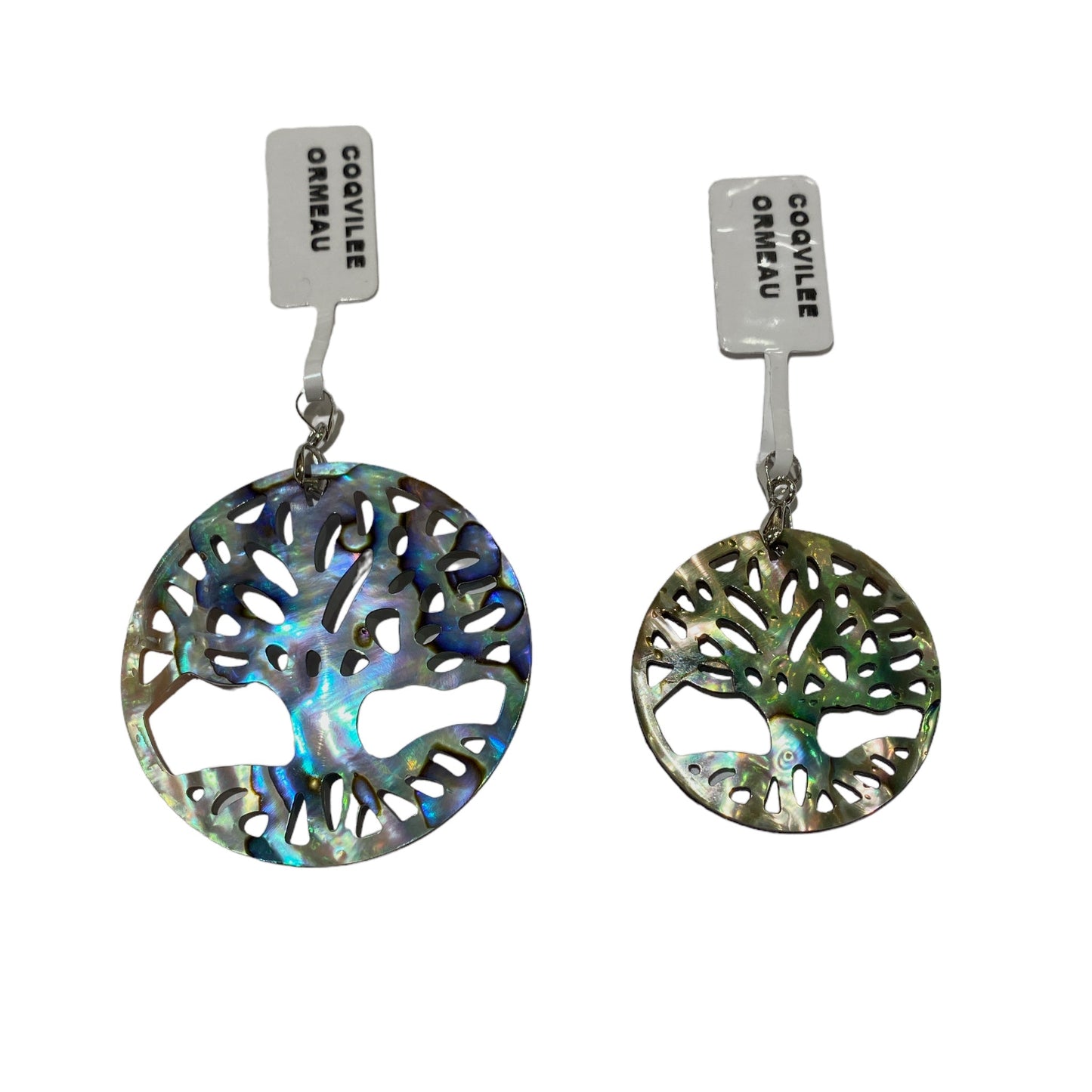 Pendentif arbre de vie ormeau forme ronde - Foliesbijoux