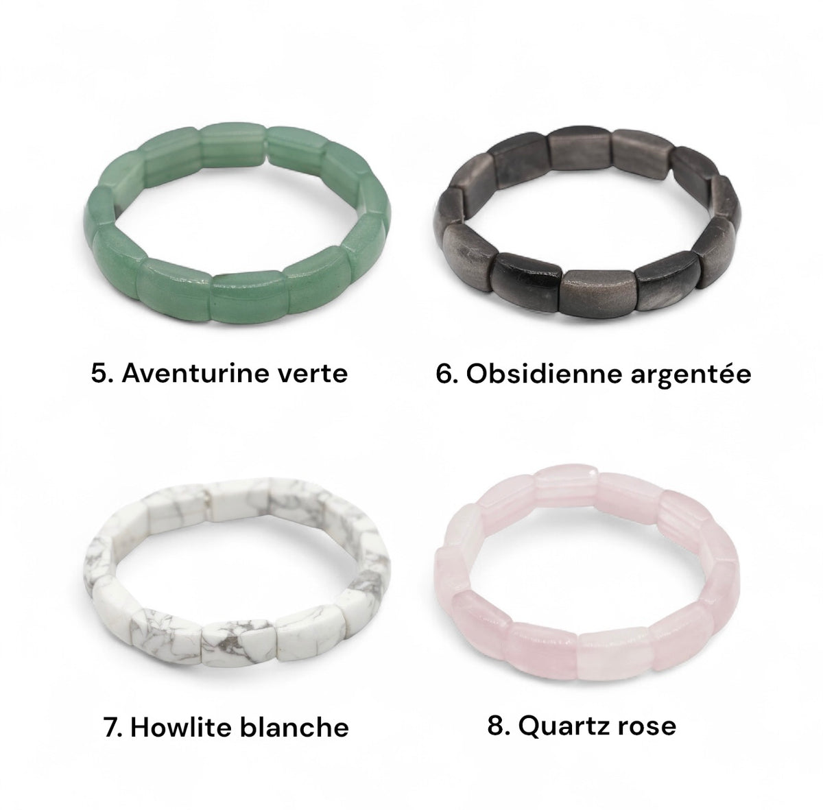 Bracelet à 2 trous AA+ 11x17 mm (27 pierres disponible) #8 RESTOCK NEW
