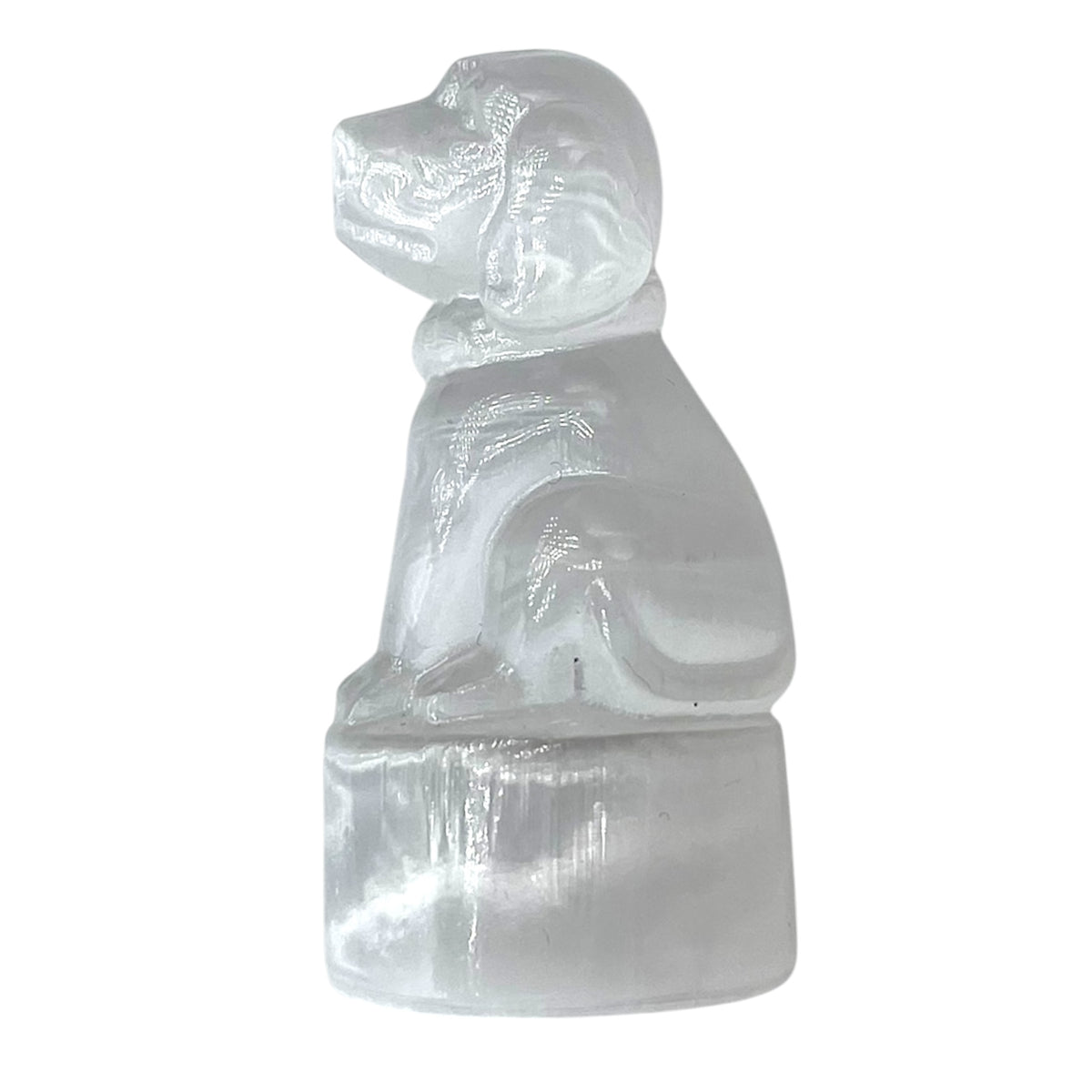 Figurine Chien en Sélenite - Foliesbijoux