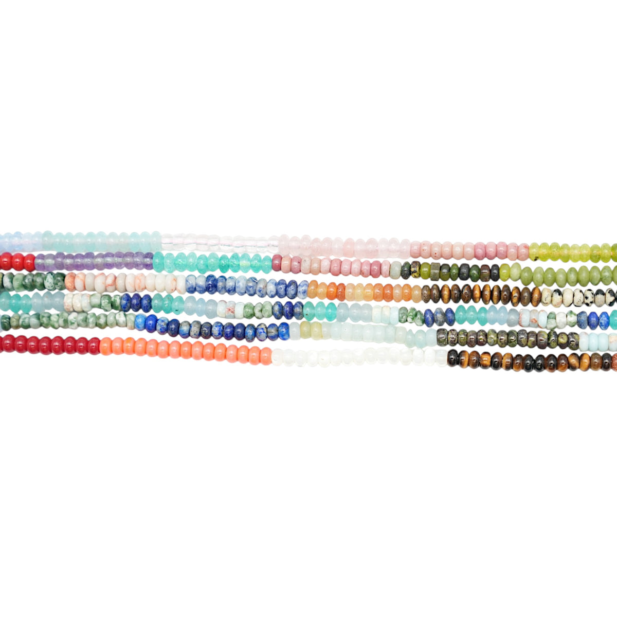 Fil de perle rondelles Jade teinté 2x4 mm (7 coloris disponible)