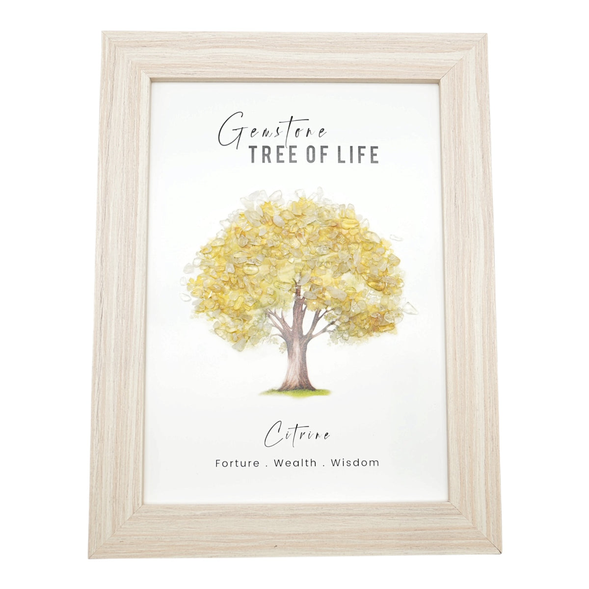 Cadre Arbre de vie Citrine chauffée 20,5x15.5 cm