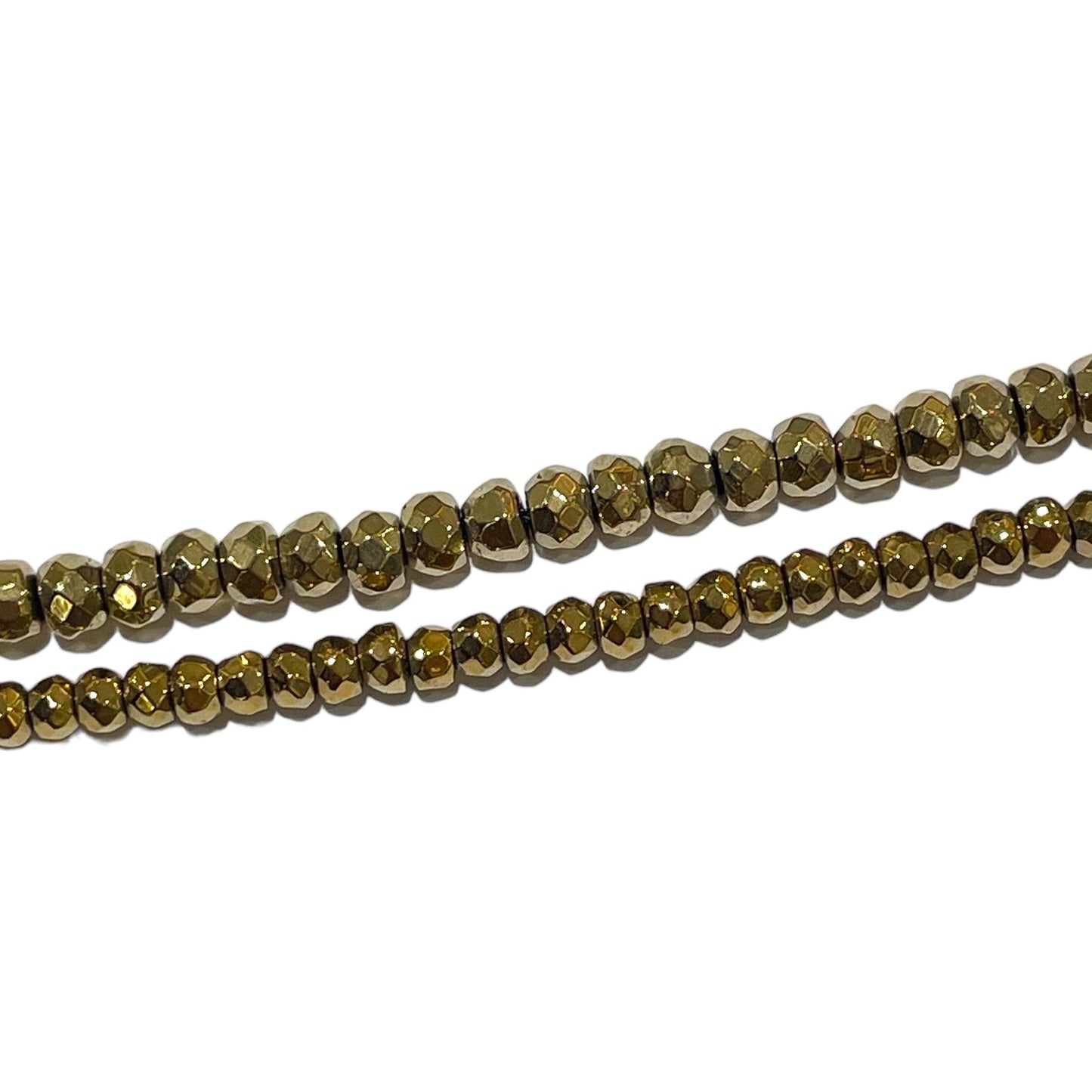 Fil de perle Hématite electroplaquée doré/bronzé - Foliesbijoux