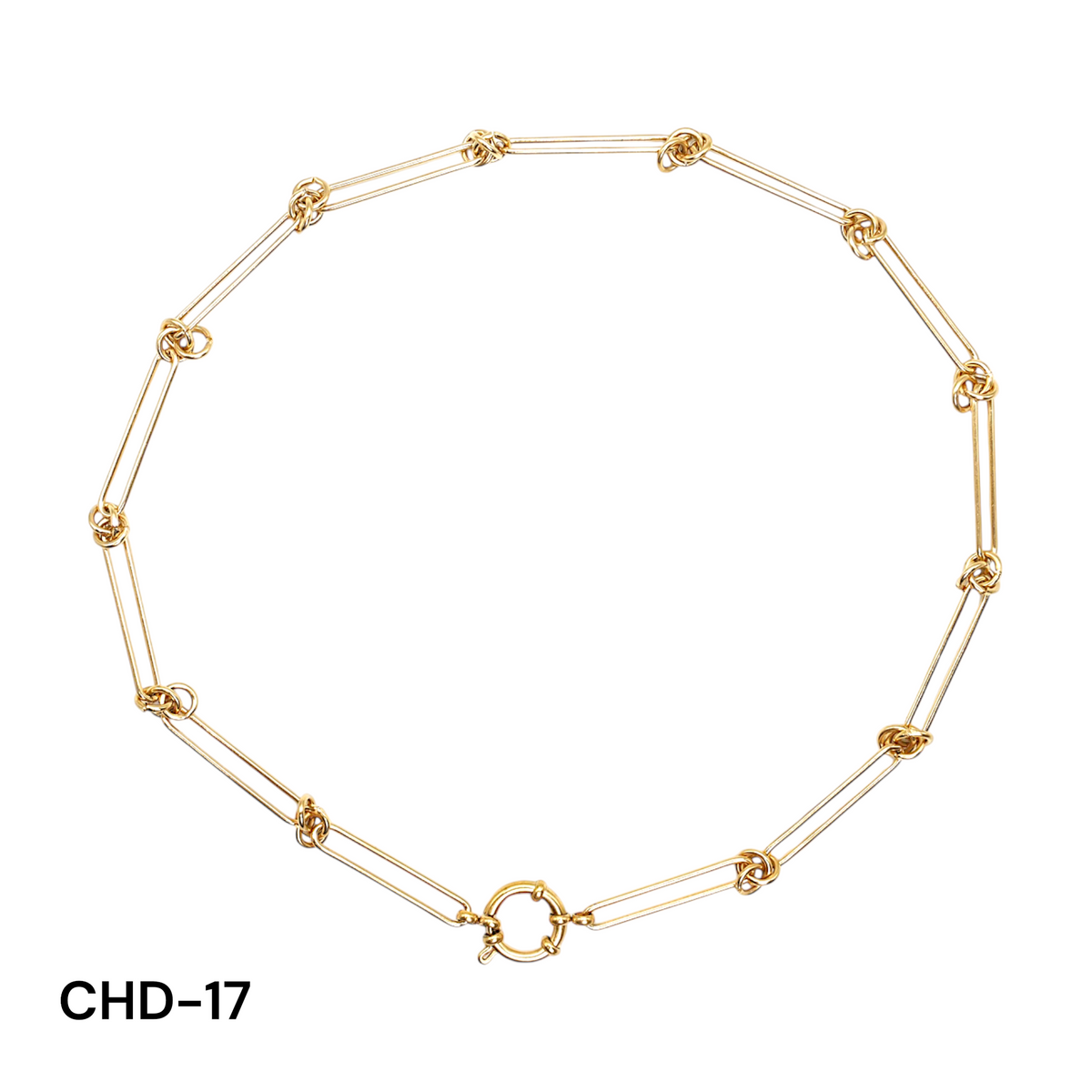 Chaîne de collier fermoir boué en acier inoxydable doré référence CHD (8 modèles disponible)