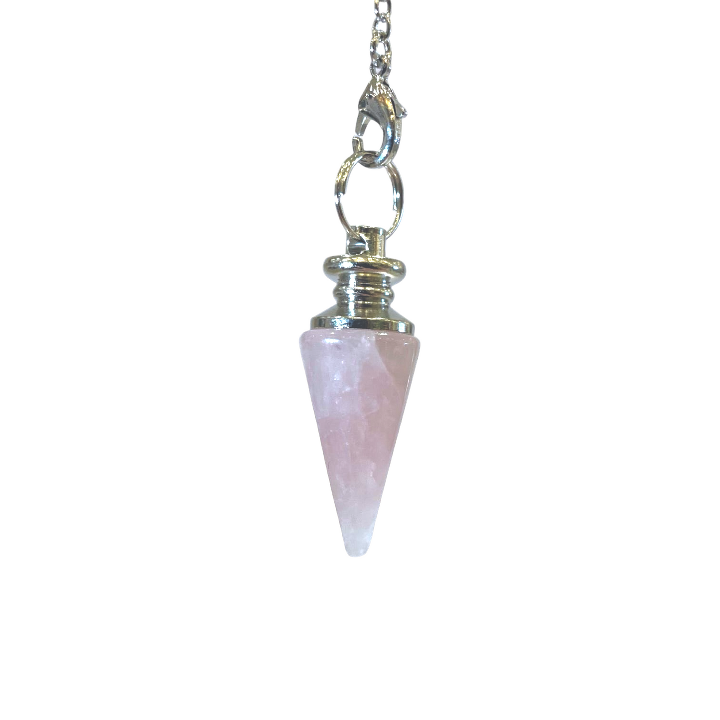 Pendule petit cône Quartz Rose - Foliesbijoux