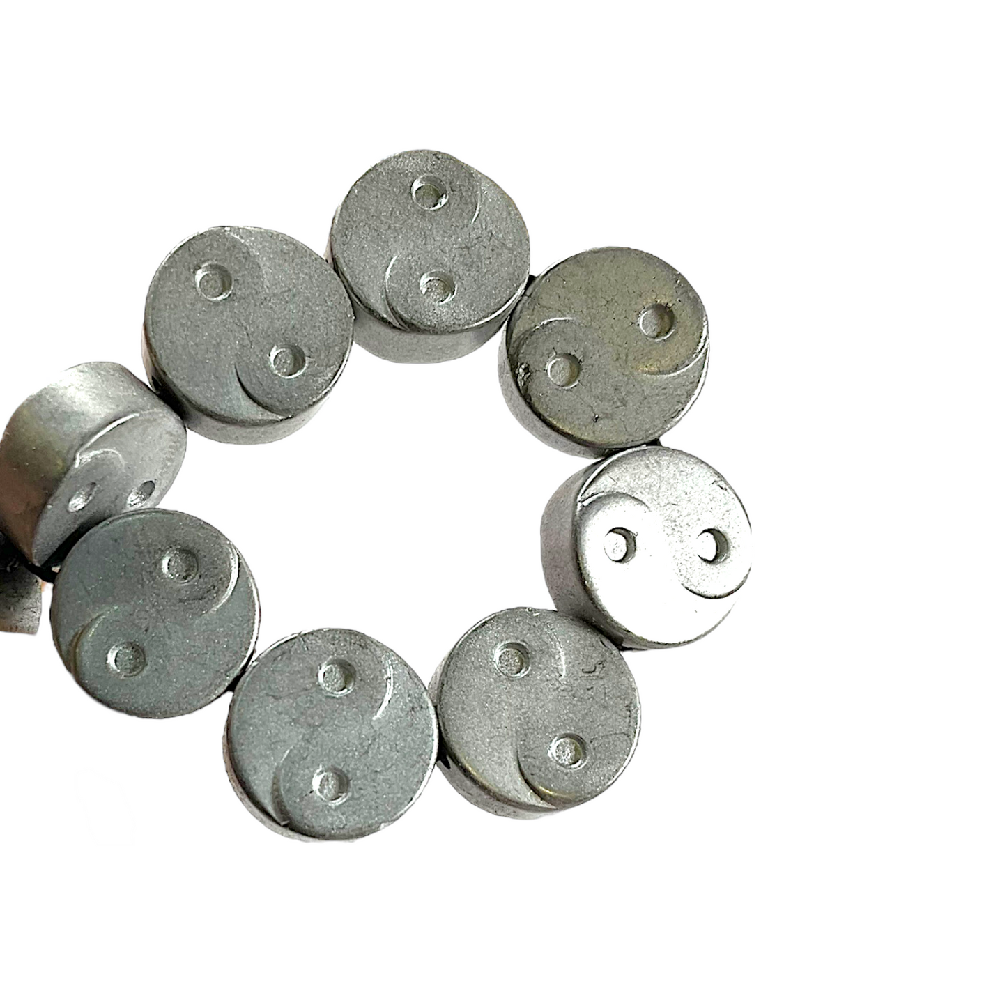 Fil de perle Hématite electroplaqué Argenté claire HEAC-1 - Foliesbijoux