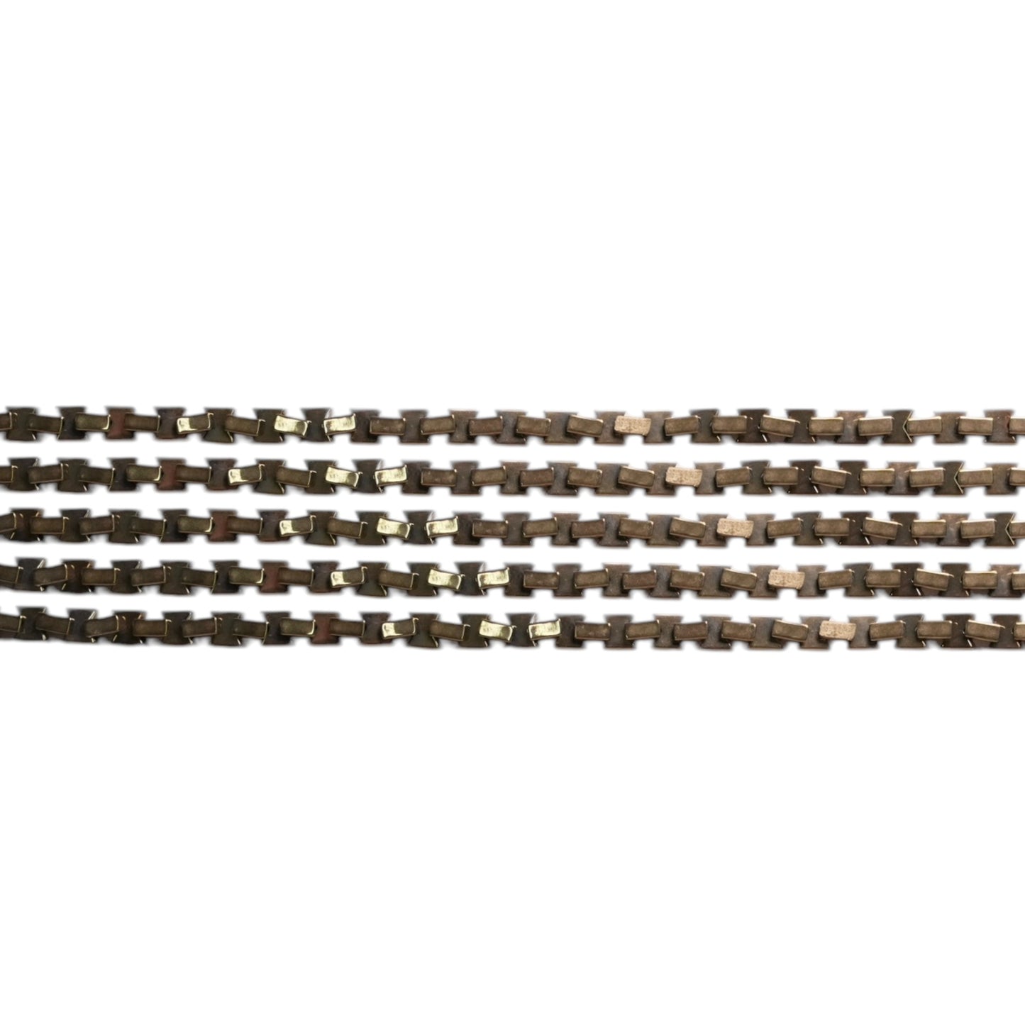 Fil de perle Hématite electroplaquée doré/bronze HED-211 4 mm - Foliesbijoux
