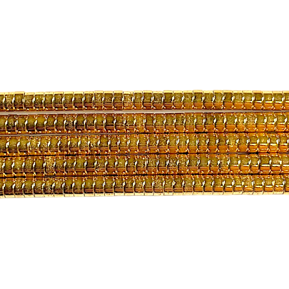 Fil de perle Hématite electroplaquée dorée claire HEDC-1 - Foliesbijoux