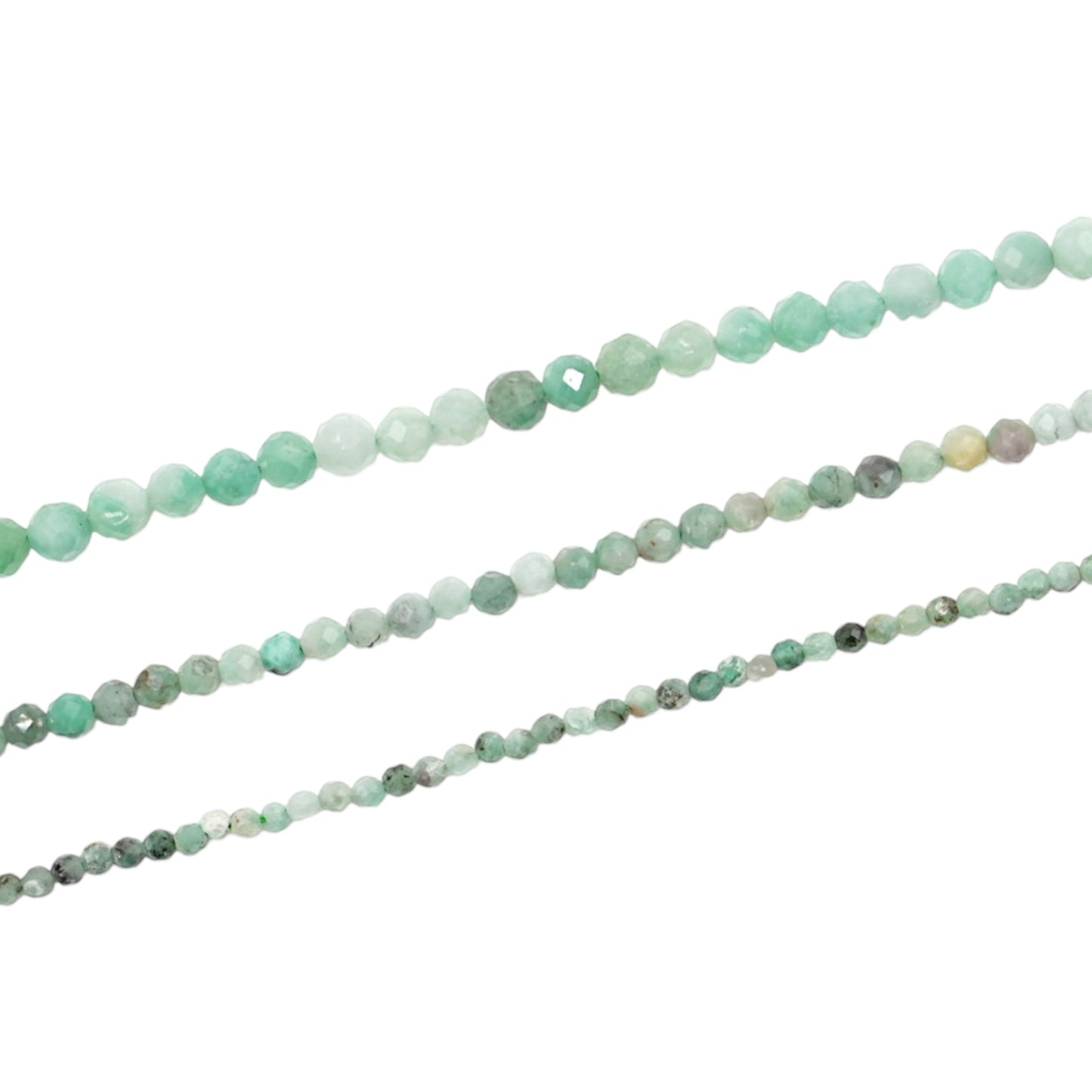 Fil de perles facettées Emeraude