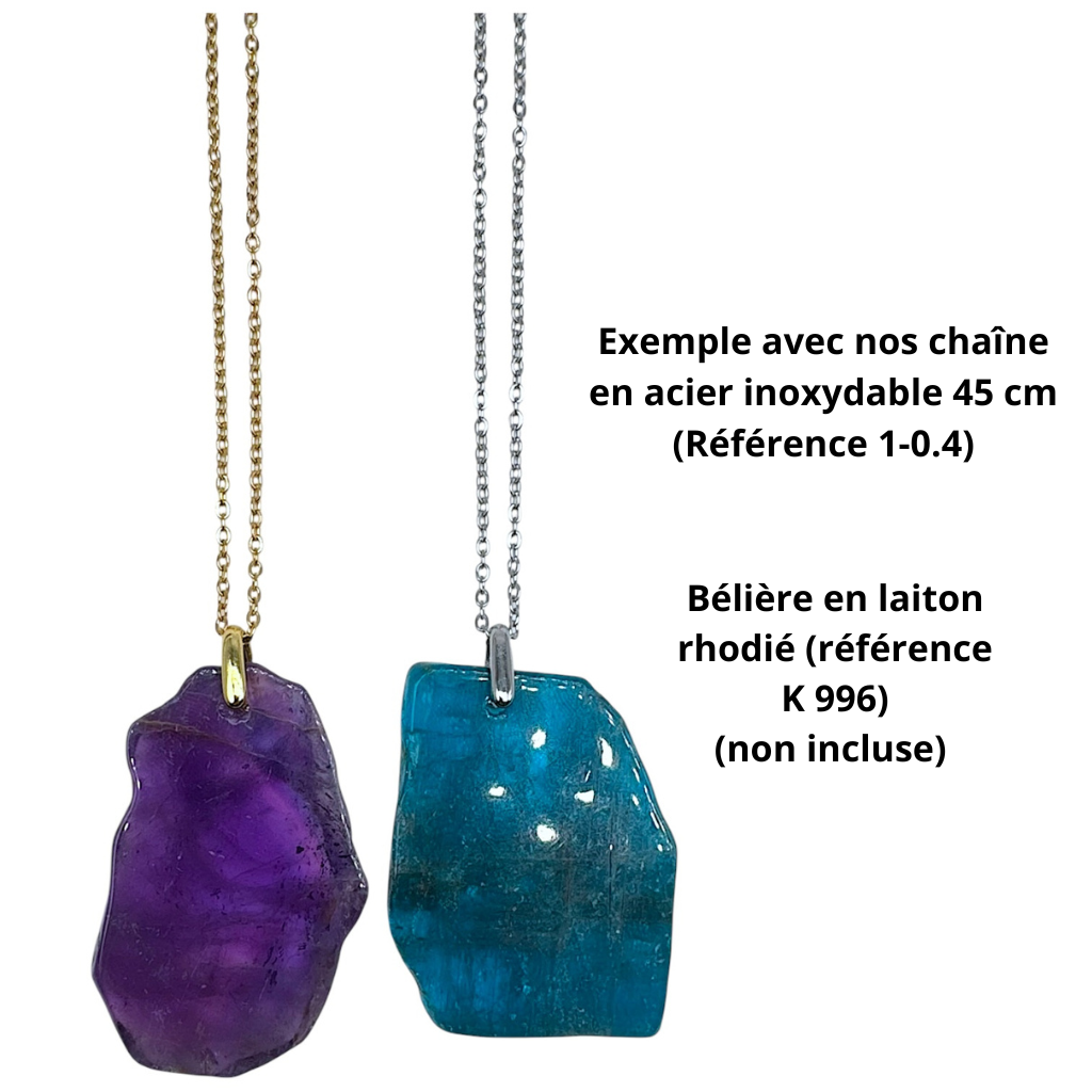 Pendentif forme libre percé devant (bélière non incluse) - Foliesbijoux