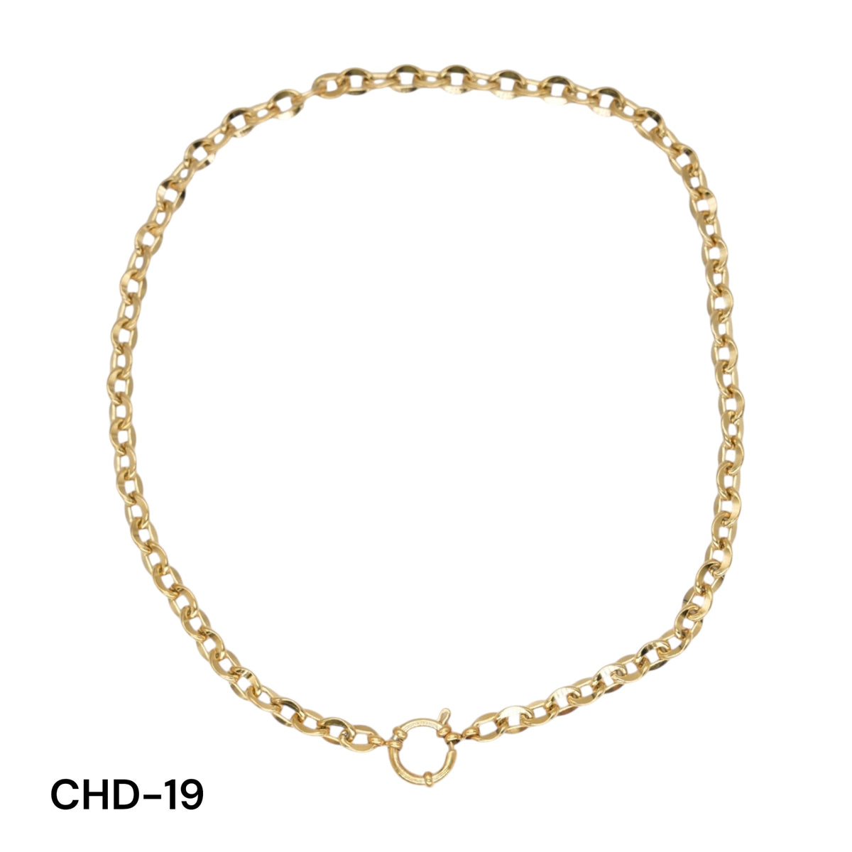 Chaîne de collier fermoir boué en acier inoxydable doré référence CHD (8 modèles disponible)