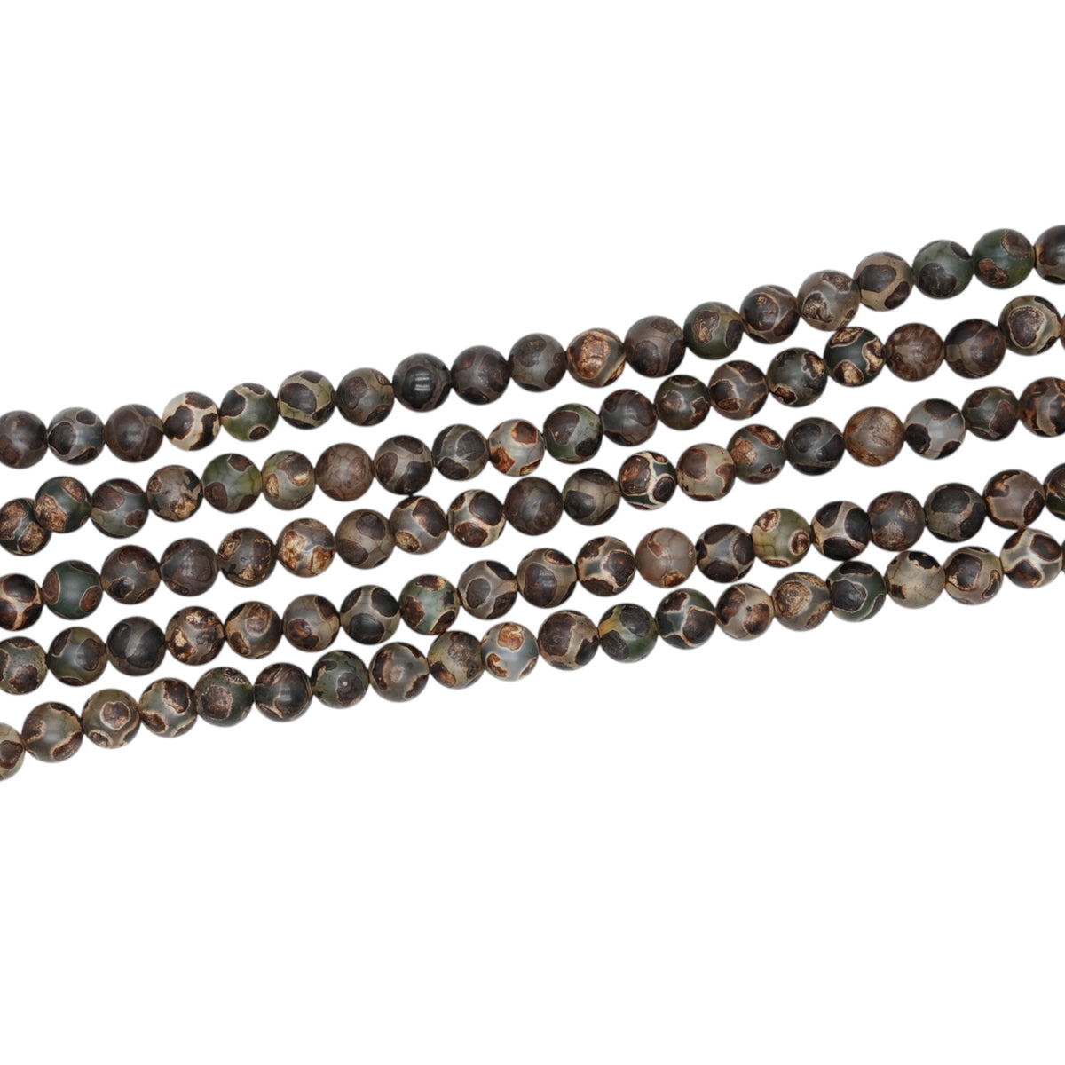 Fil de perle Agate du Tibet 6 mm #85