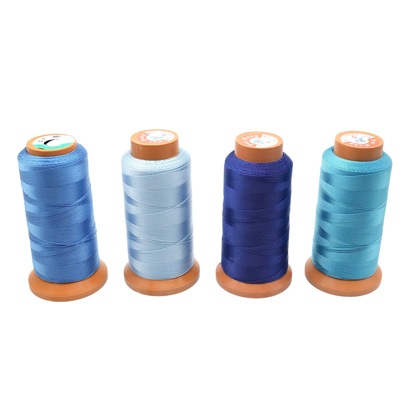 Bobine de fil en polyester bleu pour fabrication pour collier - Foliesbijoux