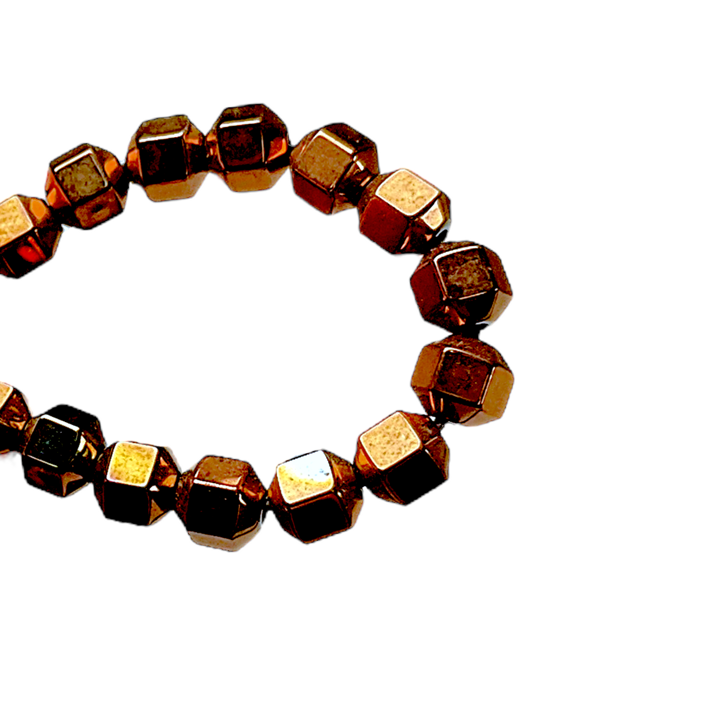 Fil de perle Hématite electroplaqué bronze HEB-5 - Foliesbijoux