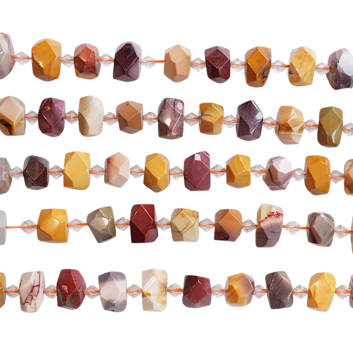 Fil de perle forme libre Jaspe mokaite 15x12 mm (référence 56)