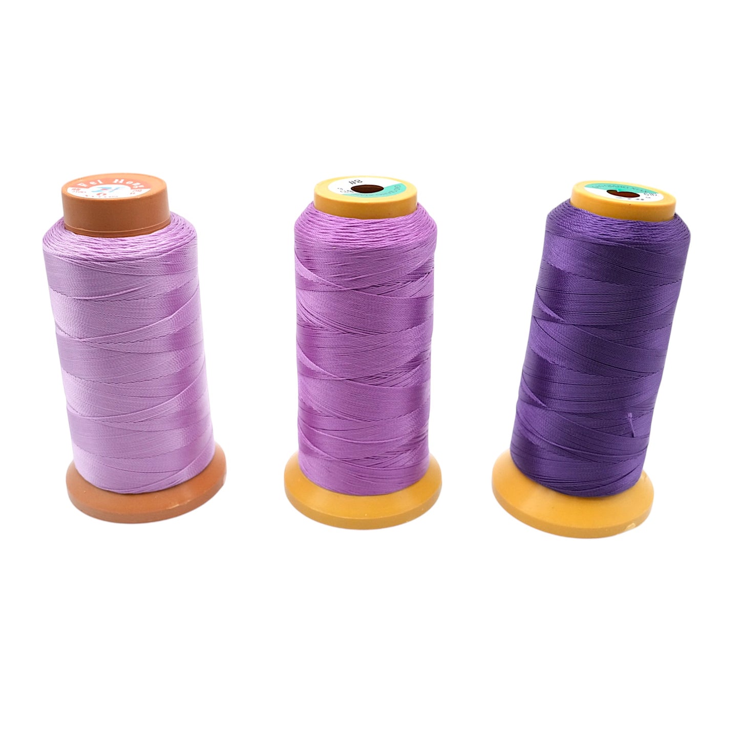 Bobine de fil en polyester violet claire/foncé pour fabrication de collier - Foliesbijoux