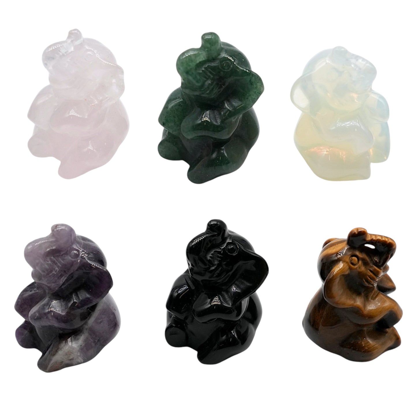 Figurine Eléphant (trompe en l’air symbole de chance) 4x3x3 cm (avec boite) - Foliesbijoux