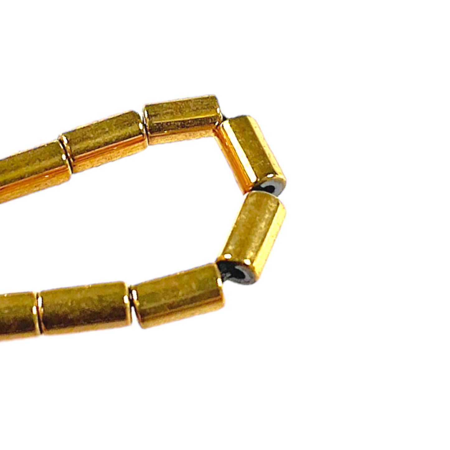 Fil de perle Hématite electroplaquée dorée claire HEDC-6 - Foliesbijoux