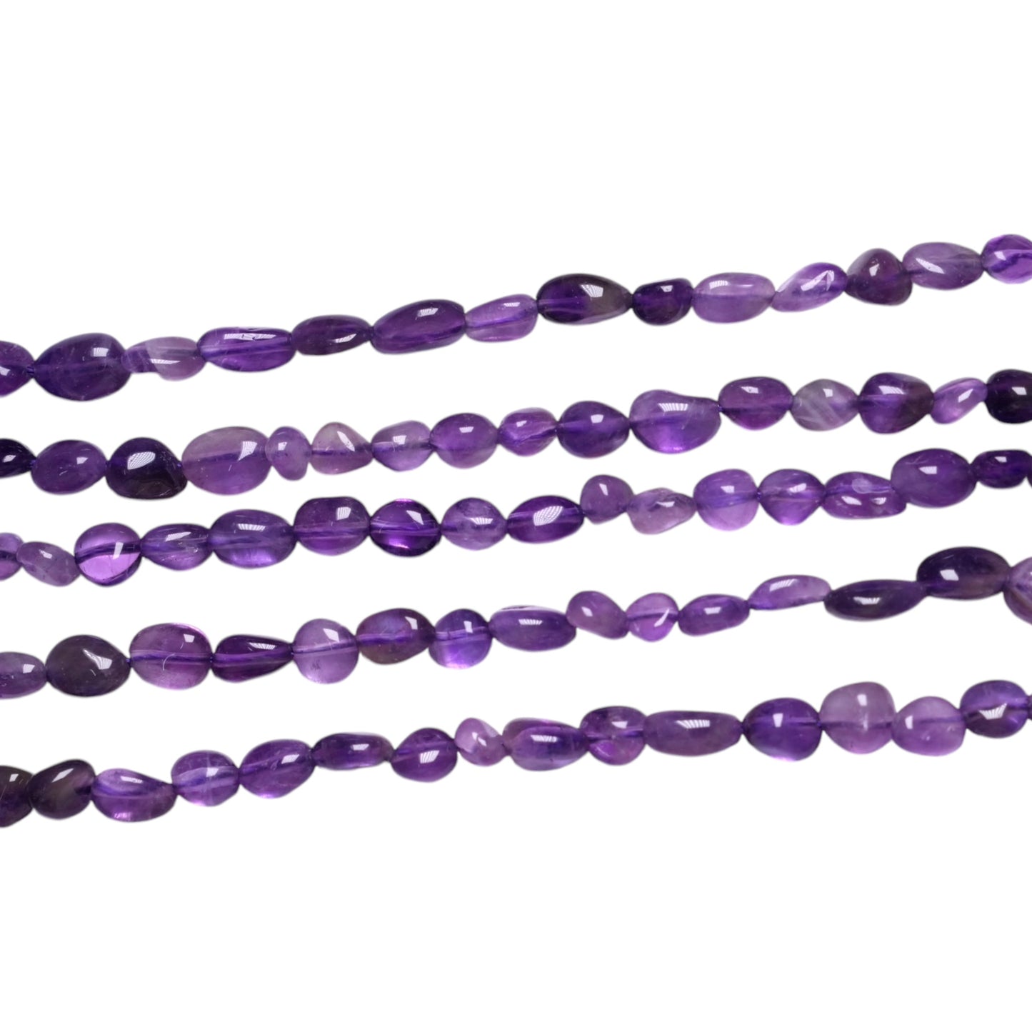 Fil de perle Améthyste 6x7 mm - Foliesbijoux