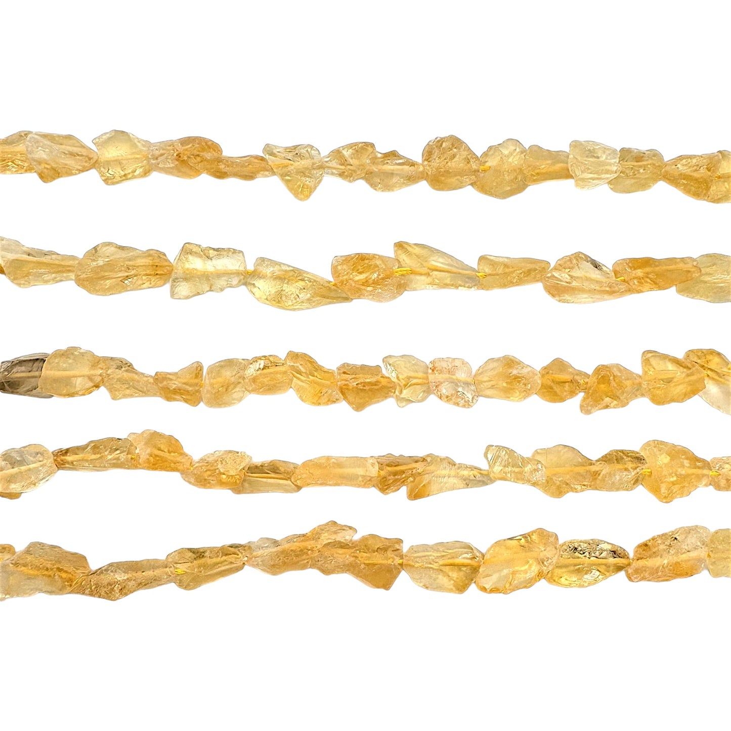 Fil pierre brutes en Citrine chauffée chauffée 9-18 mm - Foliesbijoux