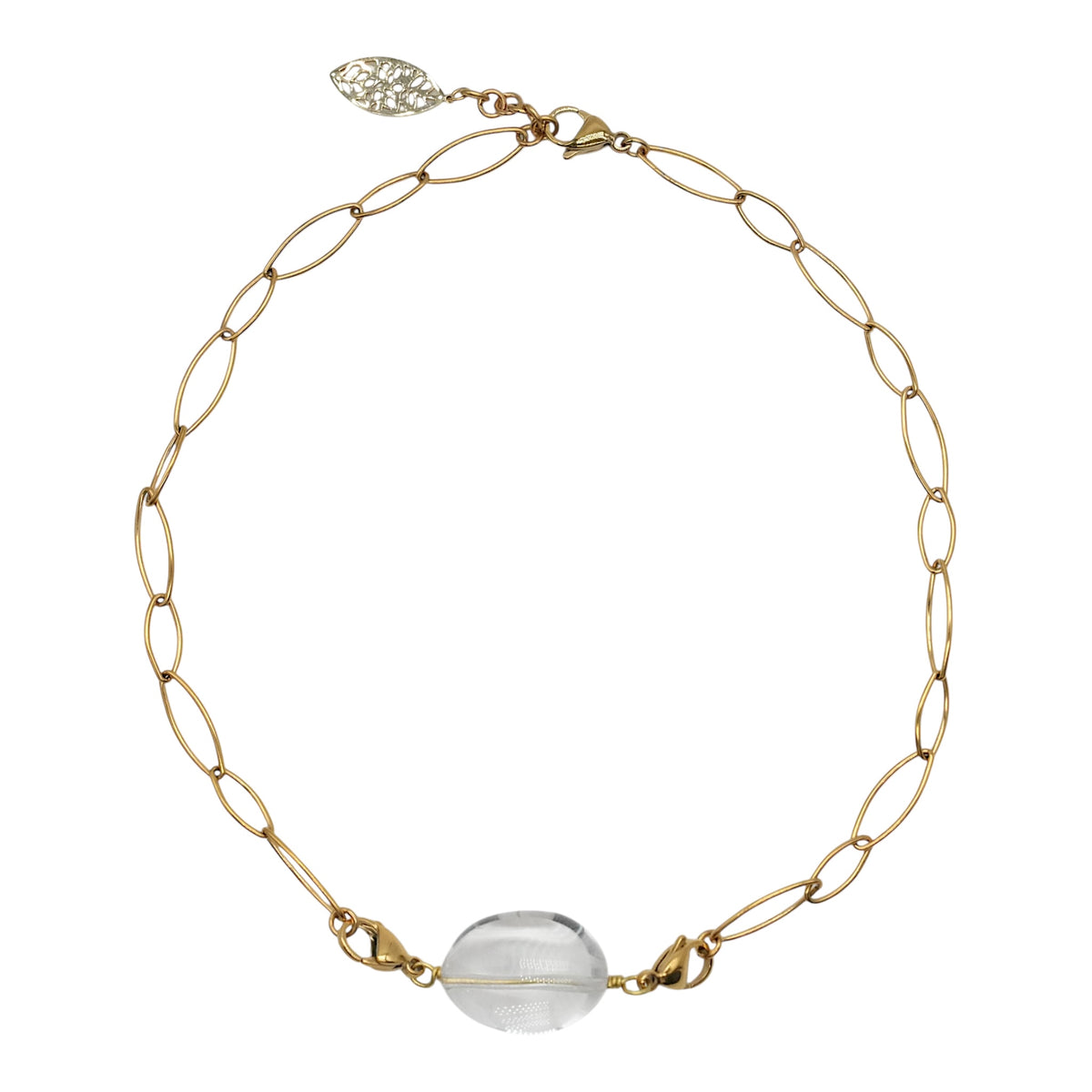 Chaîne de collier en acier inoxydable personnalisable (référence 1) (pendentif embout deux mousquetons non inclus) - Foliesbijoux