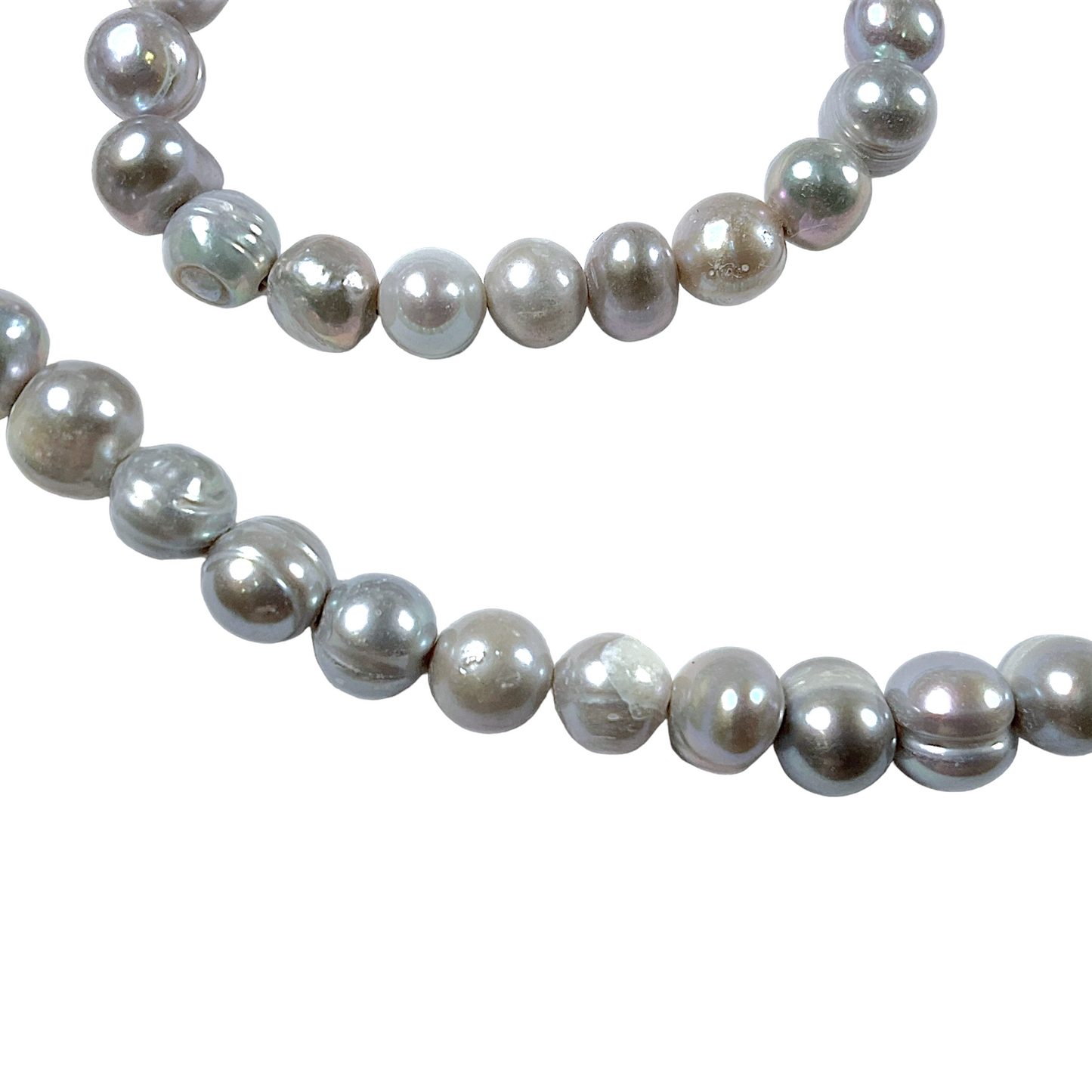 Collier en perles d’eau douce gris G-13 - Foliesbijoux