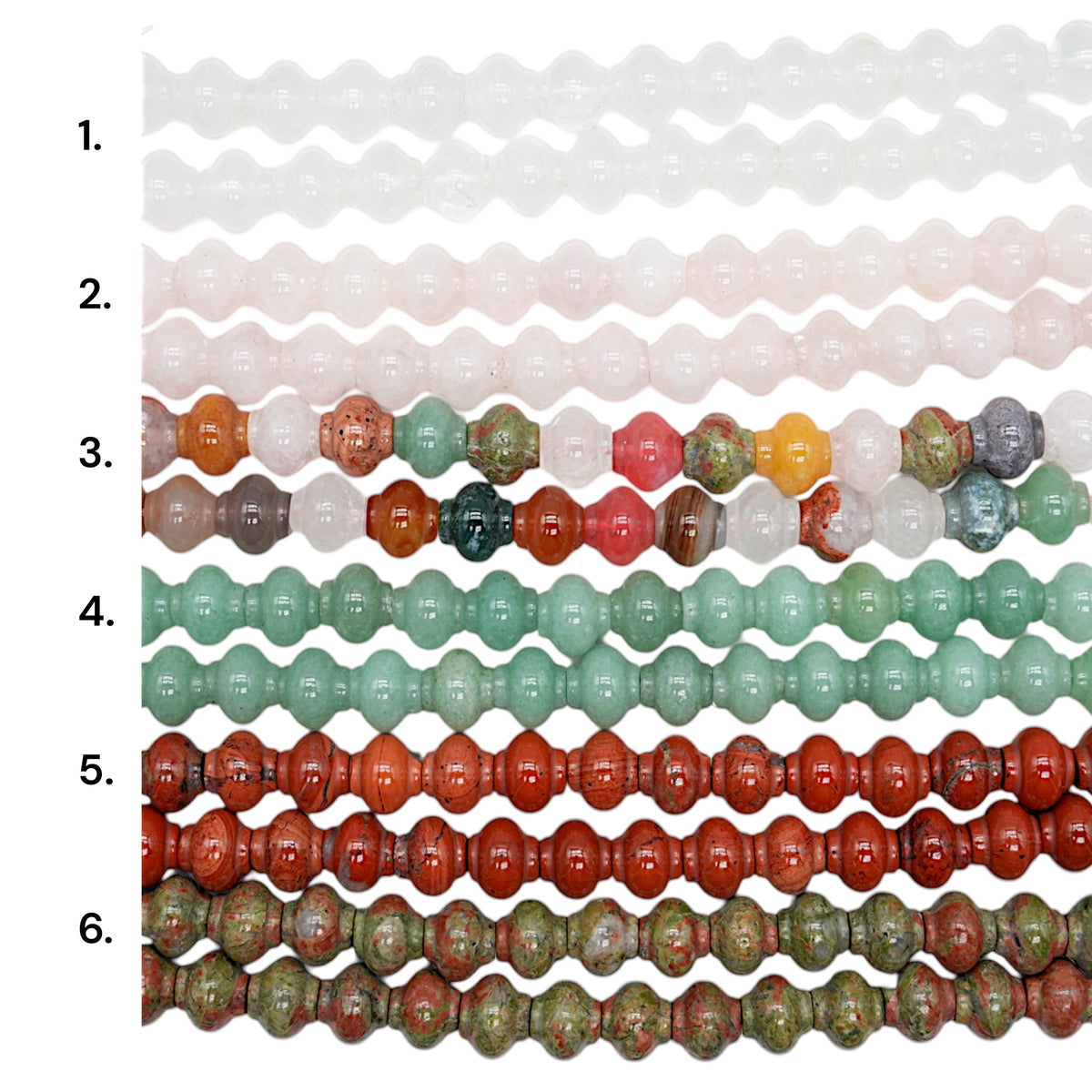 Fil de perle forme gourde 12x14 mm référence 61 (6 pierres disponible)