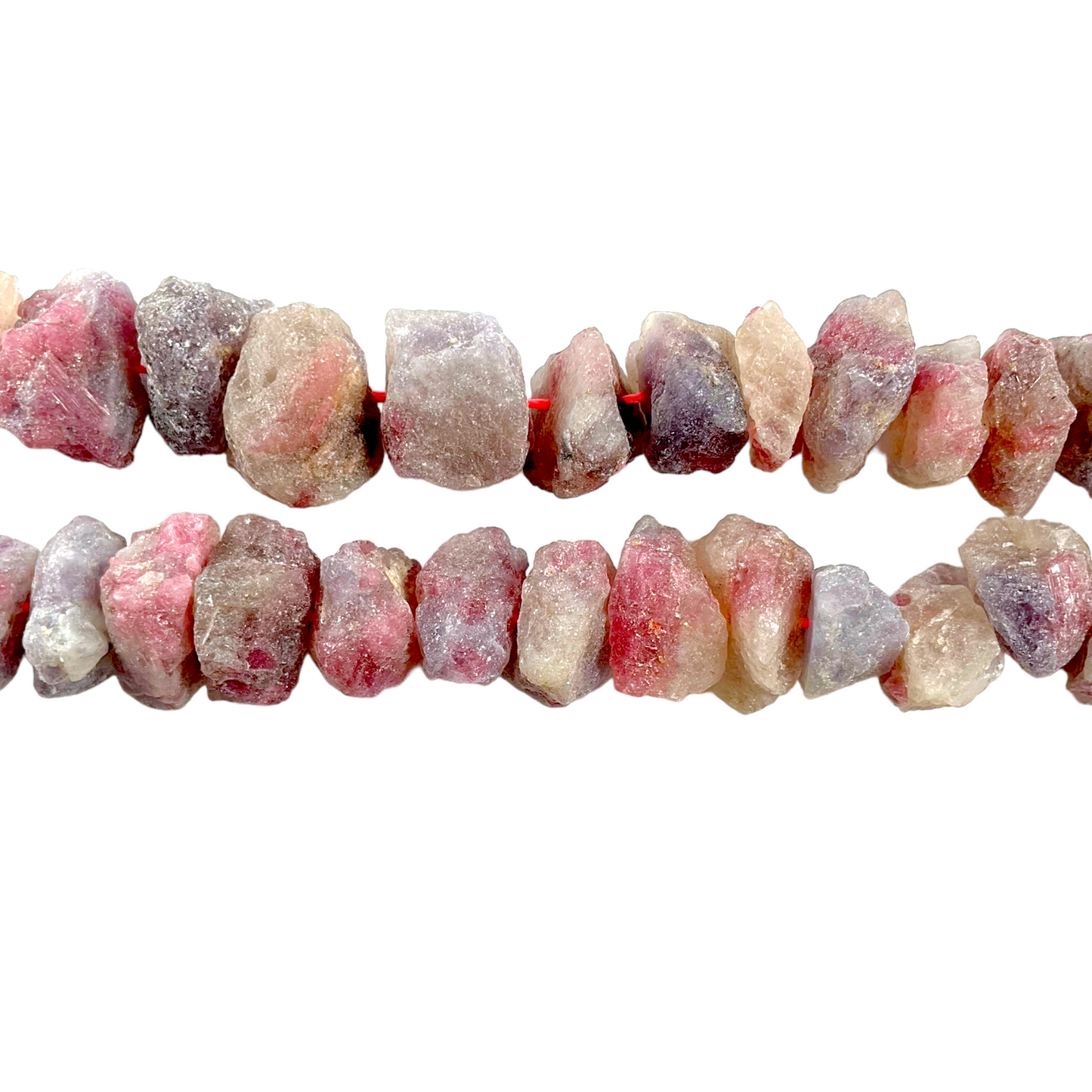 Fil pierre brutes en Tourmaline rose - Foliesbijoux