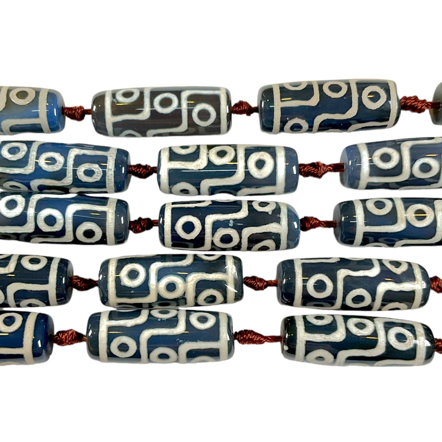 Fil Agate du Tibet 11x30mm #2 - Foliesbijoux