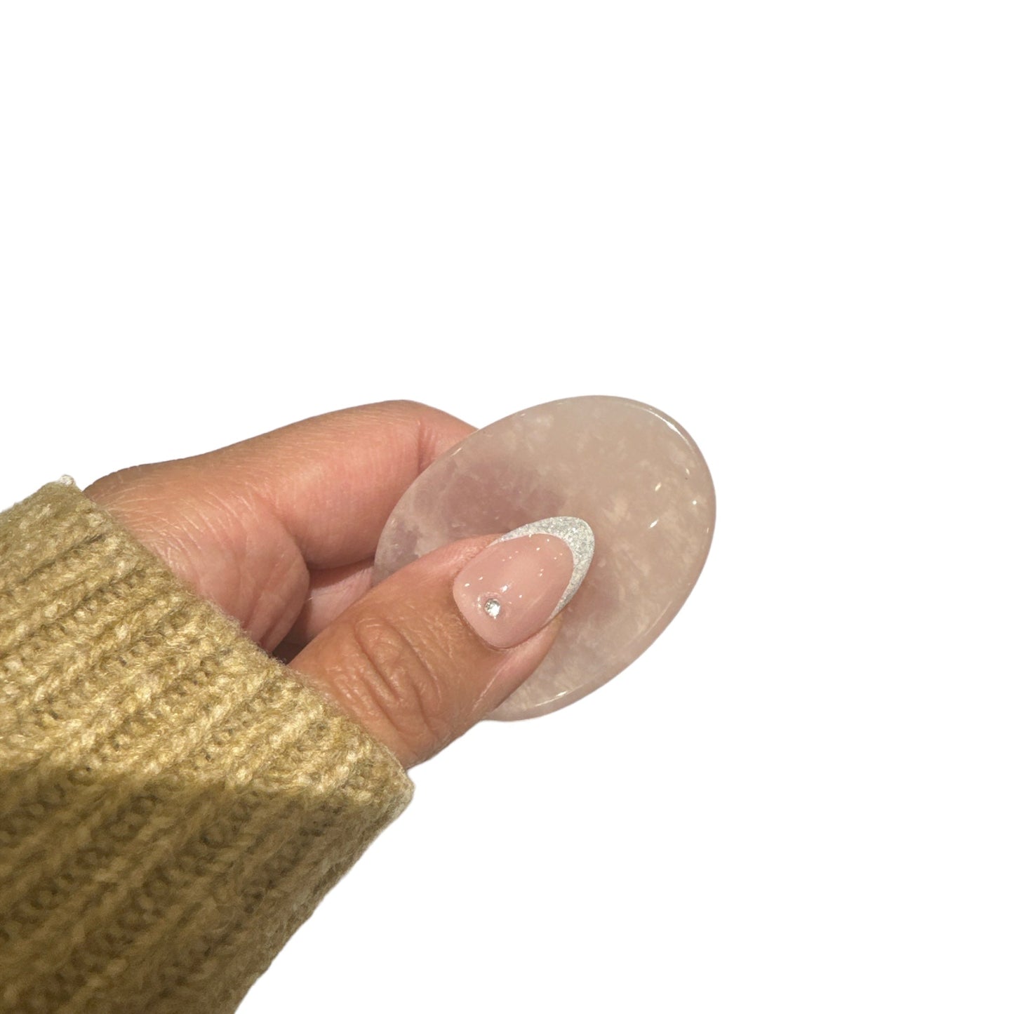 Galet anti stress Quartz rose - Foliesbijoux