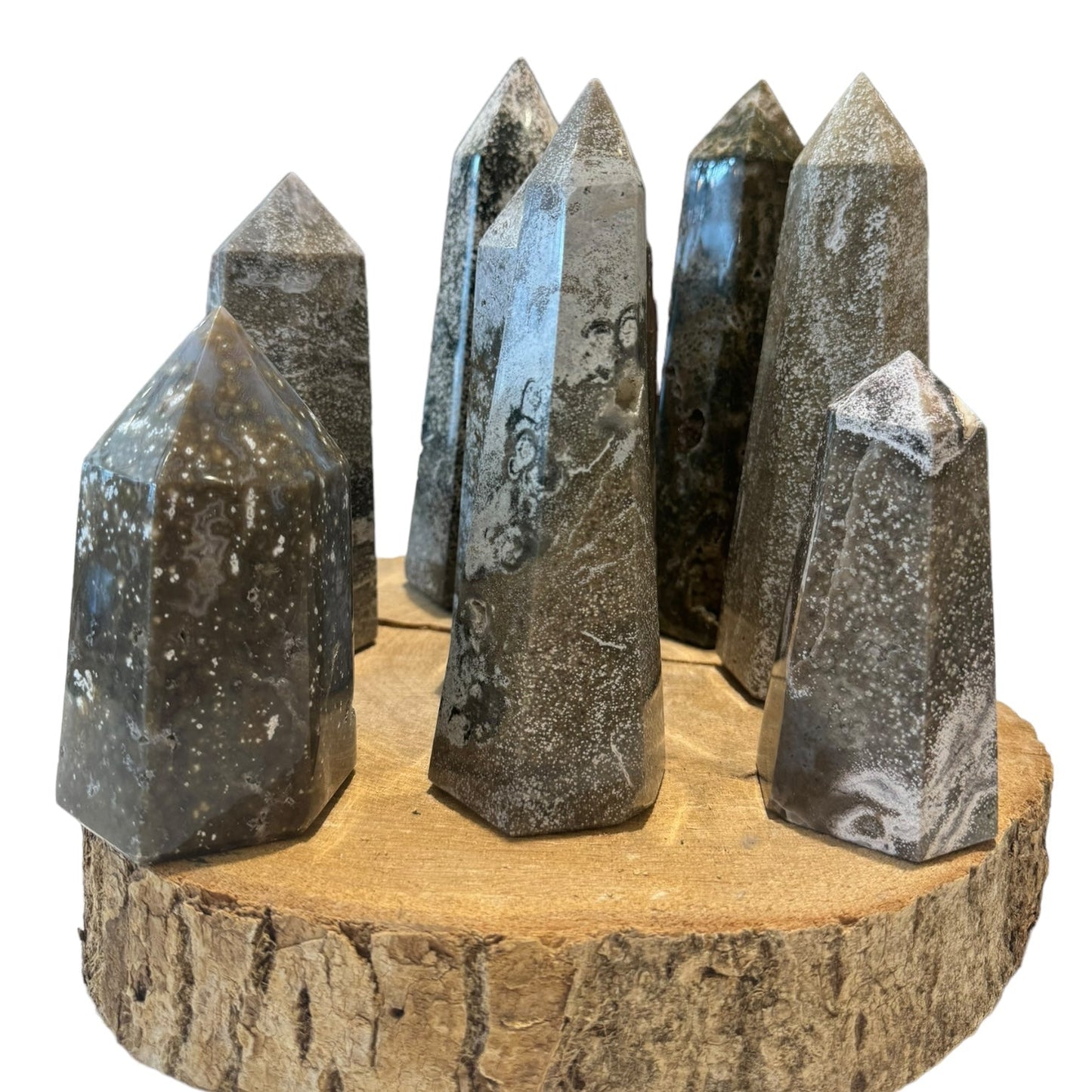 Grande pointe jaspe orbiculaire - Foliesbijoux