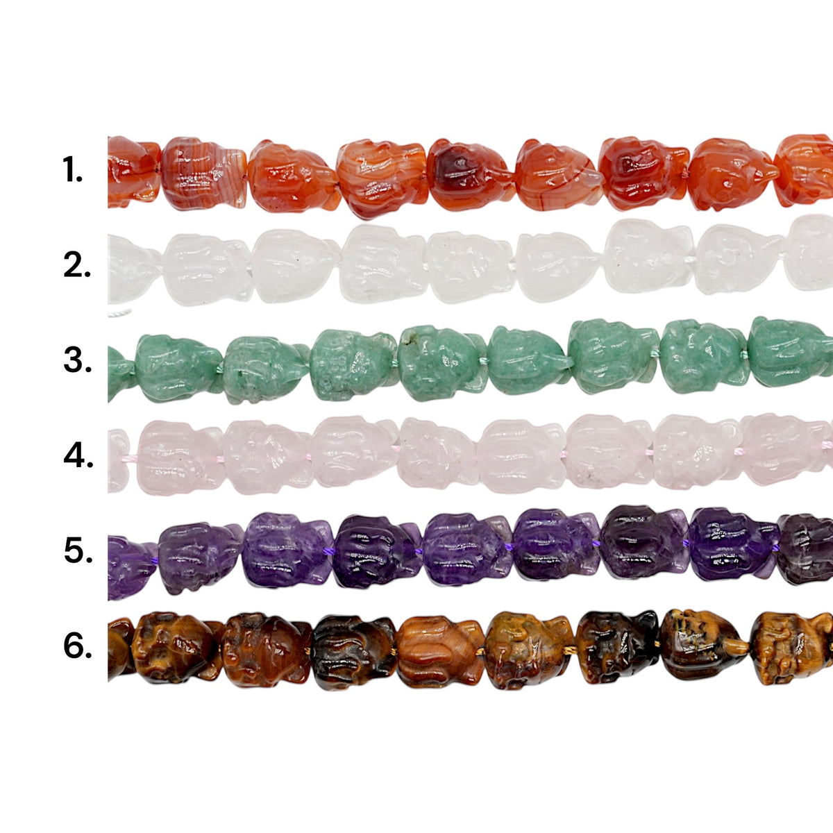 Fil de perle forme Renard Kitsuné à 9 queues 10 mm référence 64 (6 pierres disponible) (Symbole de prospérité & protection négative)