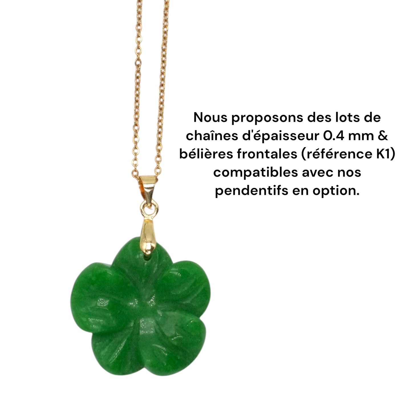 Pendentif fleur (8 pierres disponible) (bélière non incluse) - Foliesbijoux