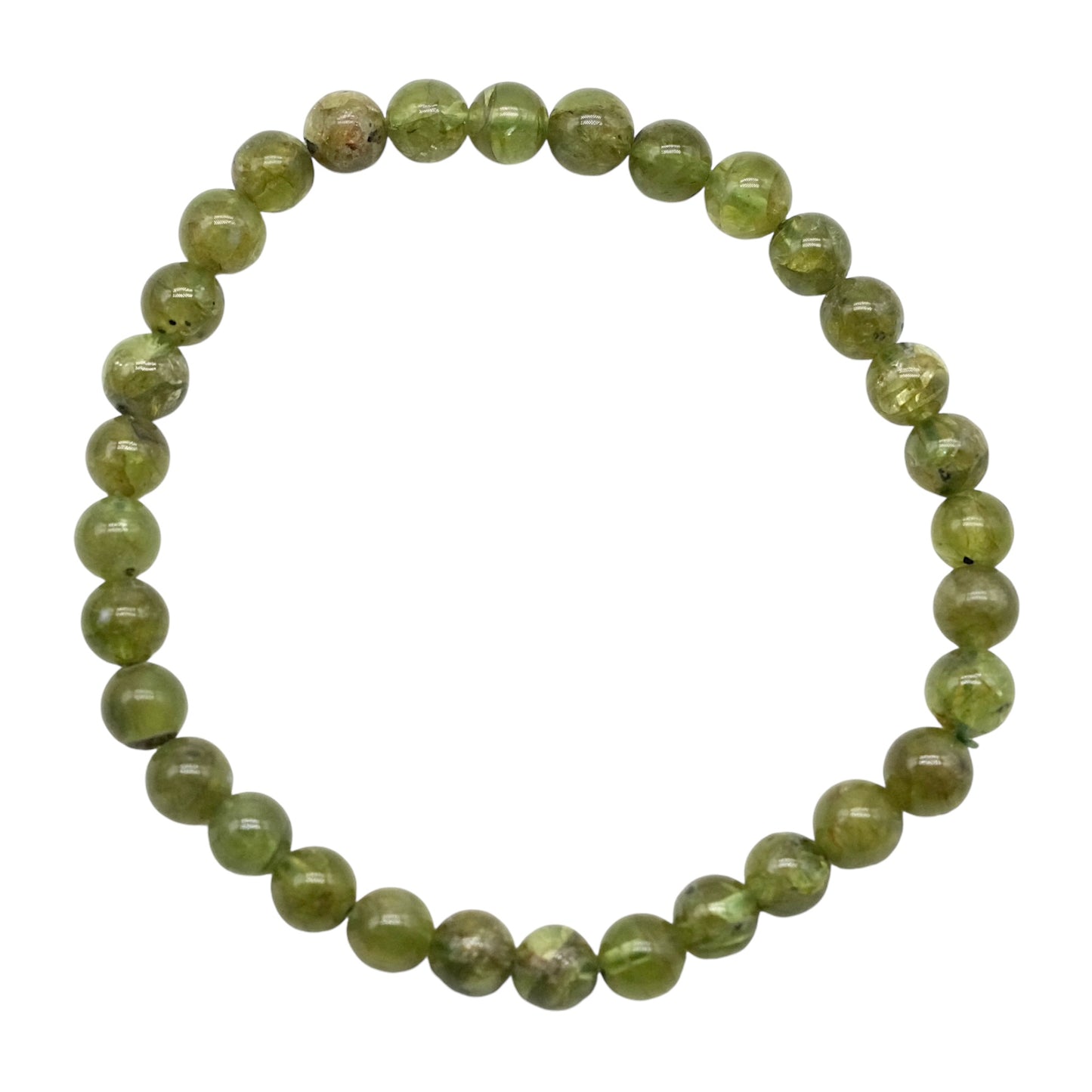 Bracelet Peridot A+ 6 mm - Foliesbijoux