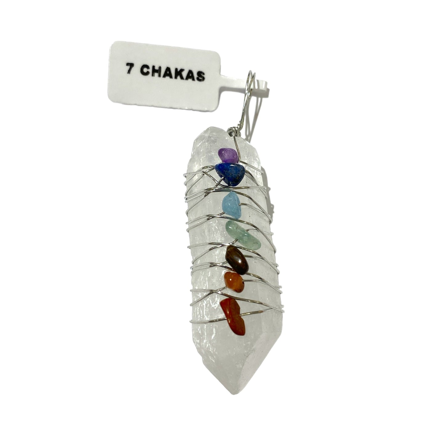 Pendentif bâton 7 chakras - Foliesbijoux