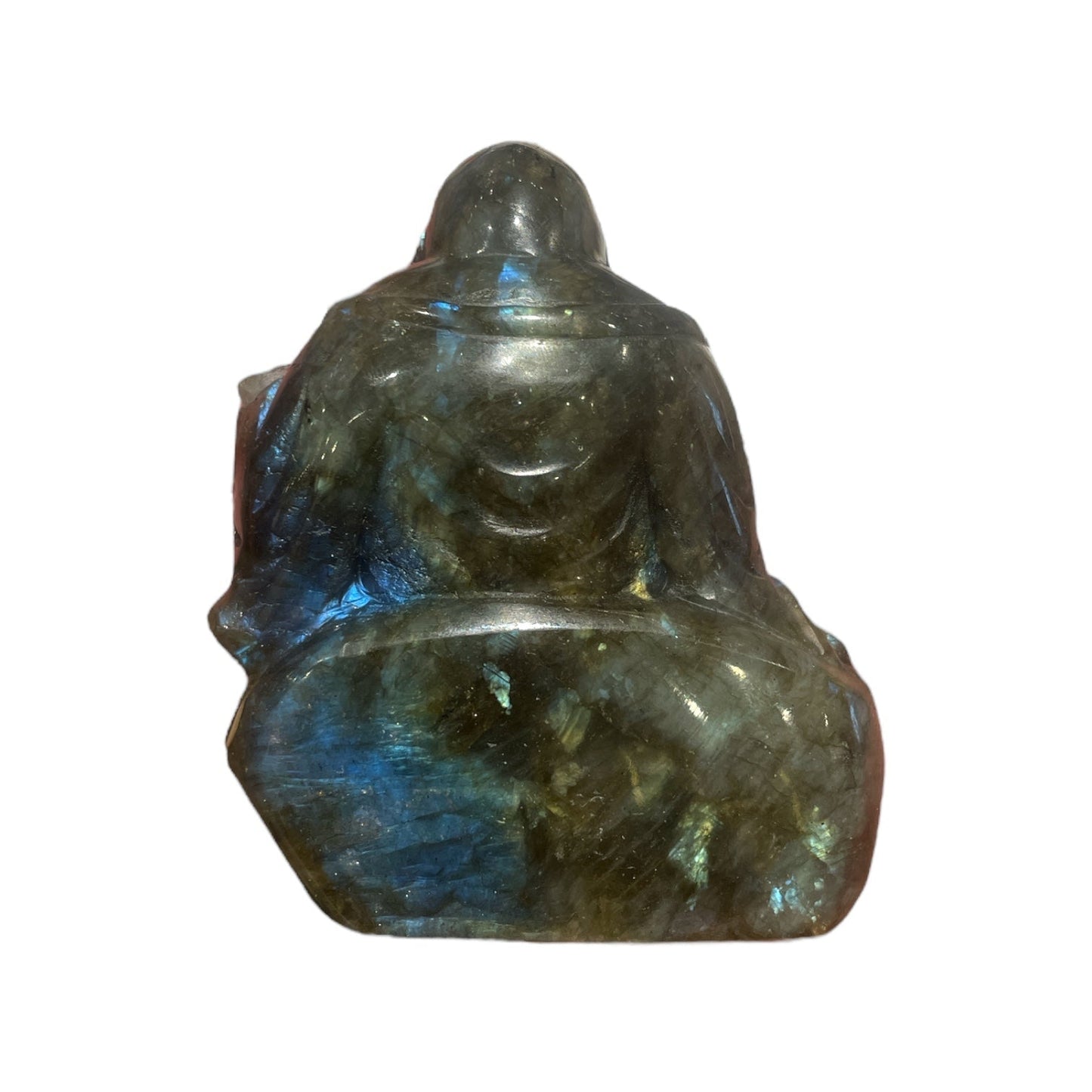 Figurine Bouddha en Labradorite pièce unique 7x6x2cm numéro B4 - Foliesbijoux