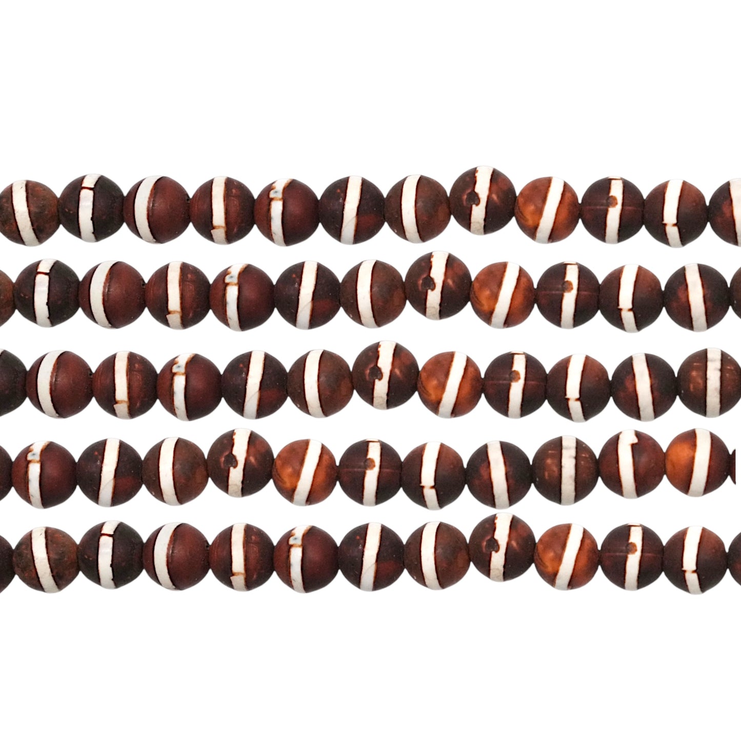 Fil de perle Agate du Tibet Dzi 6mm #67 - Foliesbijoux