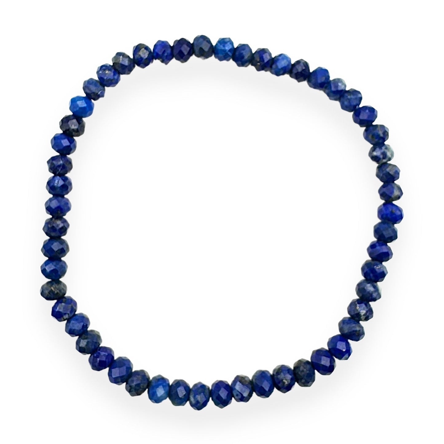 Bracelet Facetté 3x4mm lapis lazuli AA - Foliesbijoux