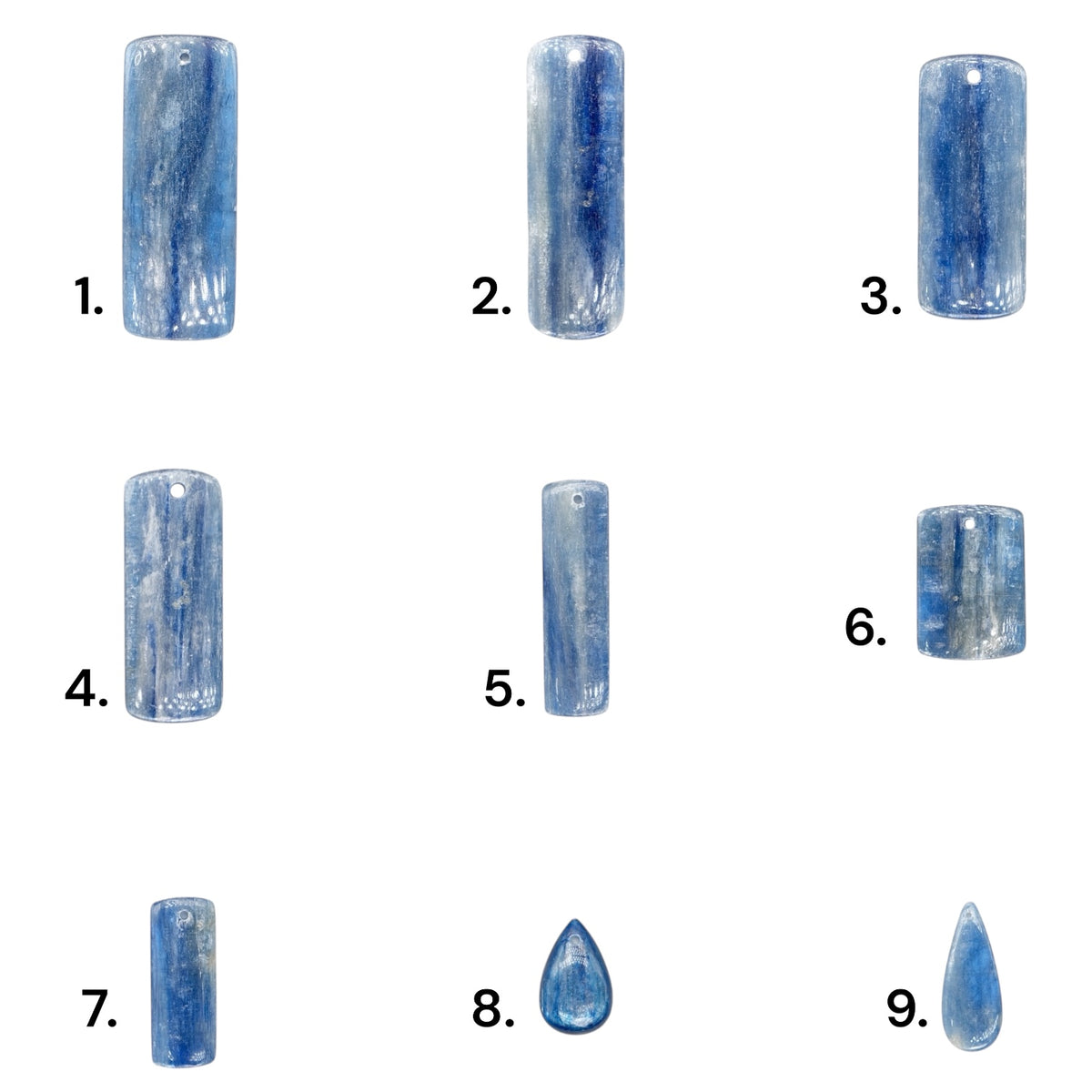 Pendentif en Cyanite bleue (9 formes disponible)