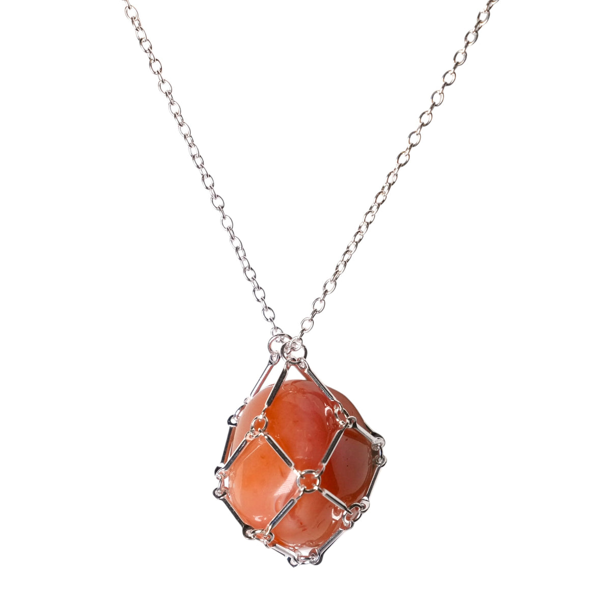 Collier porte pierre 60 cm acier inoxydable claire (pierre non incluse) - Foliesbijoux